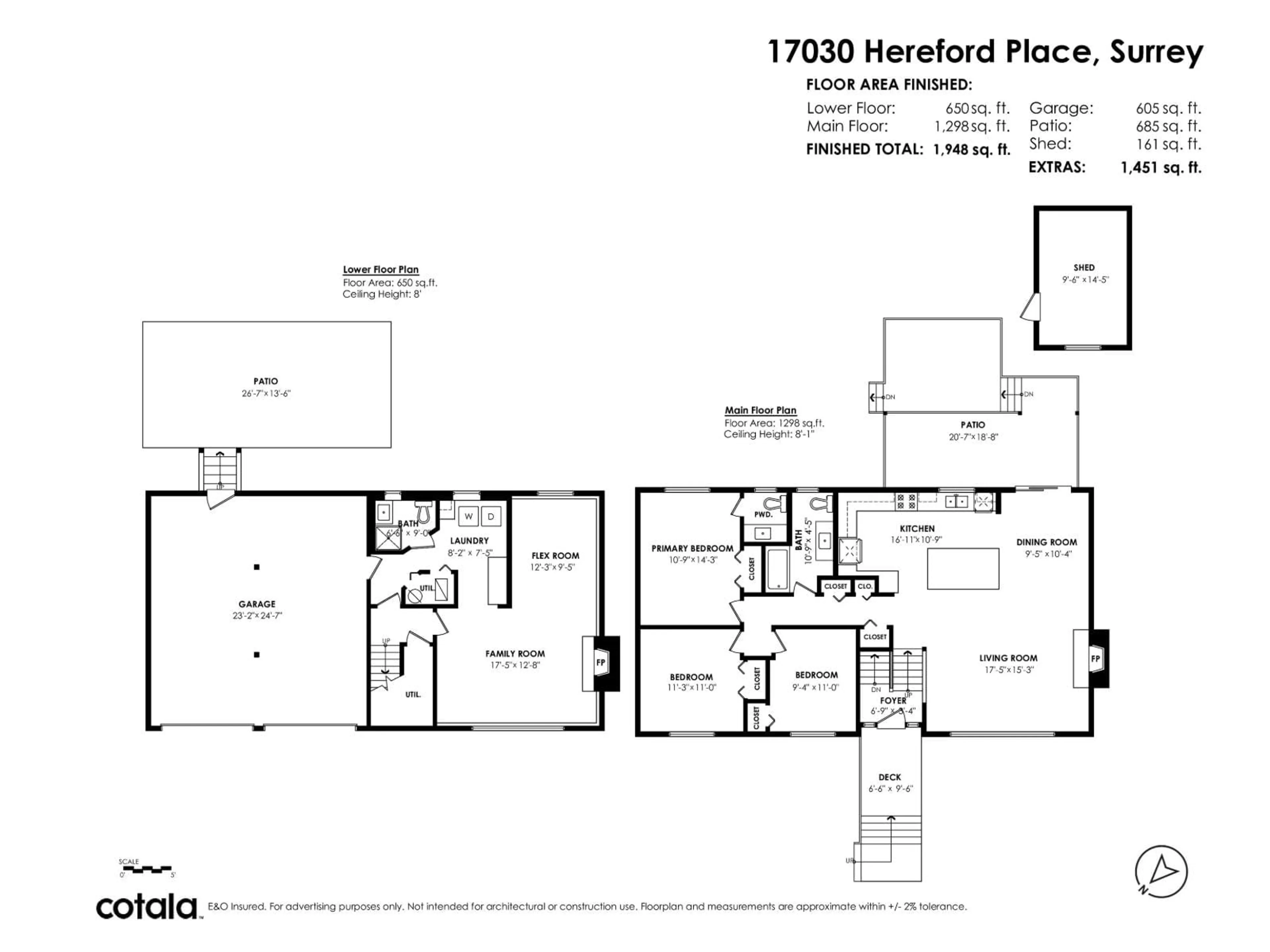 Floor plan for 17030 HEREFORD PLACE, Surrey British Columbia V3S4X1