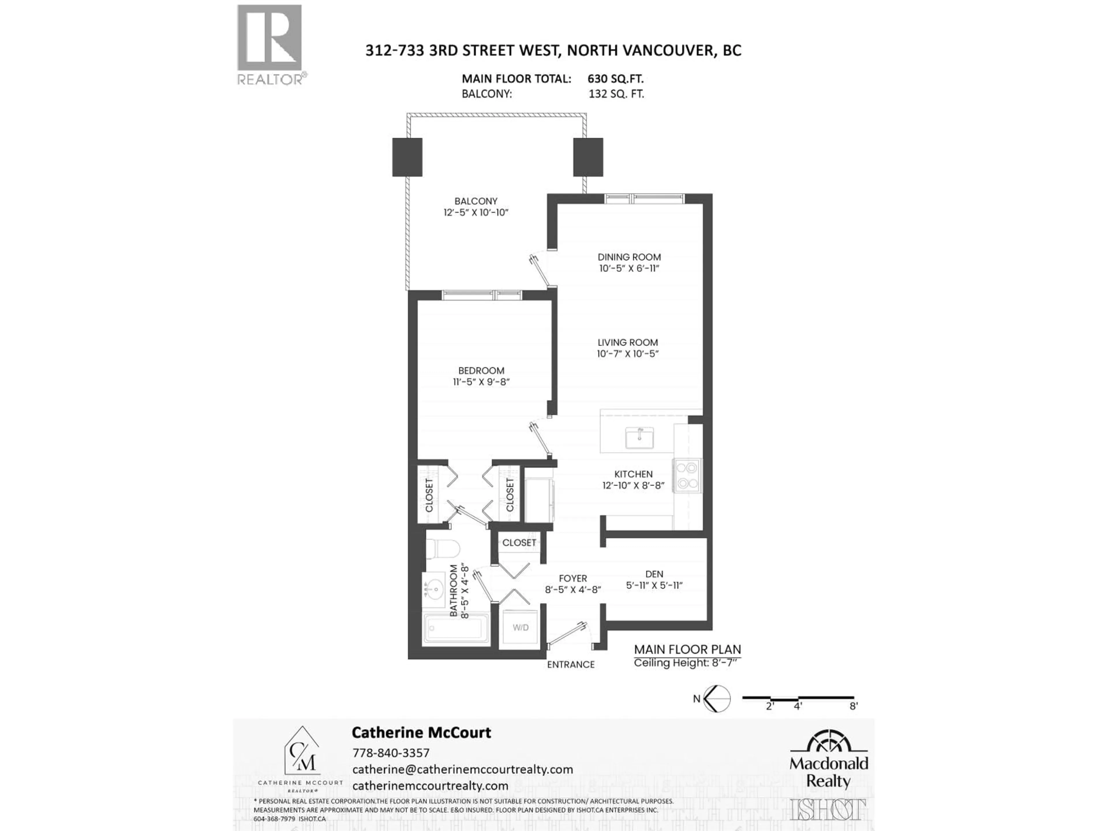Floor plan for 312 - 733 3RD STREET, North Vancouver British Columbia V7M0C8