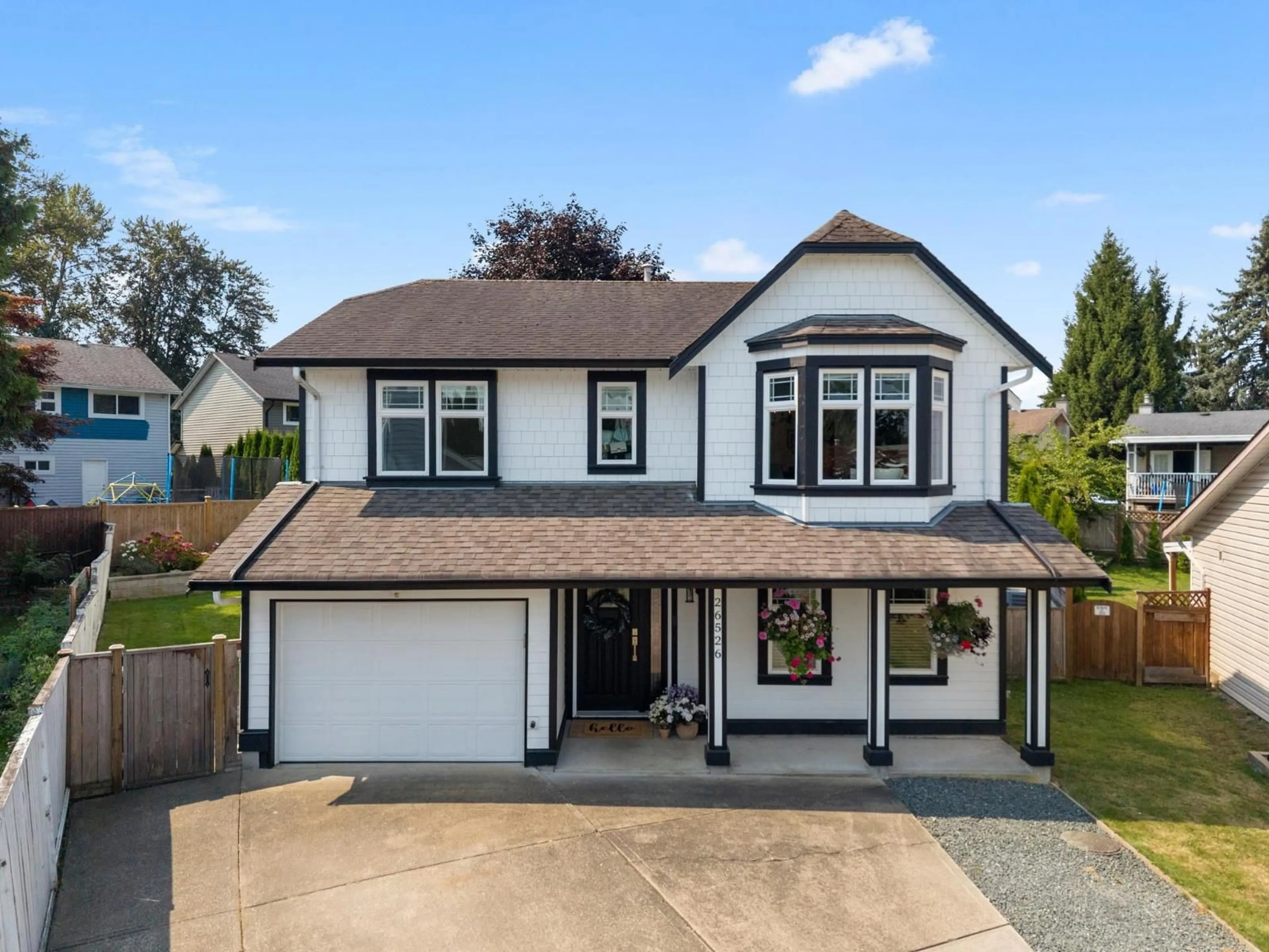 Home with vinyl exterior material, street for 26526 30 AVENUE, Langley British Columbia V4W3B7