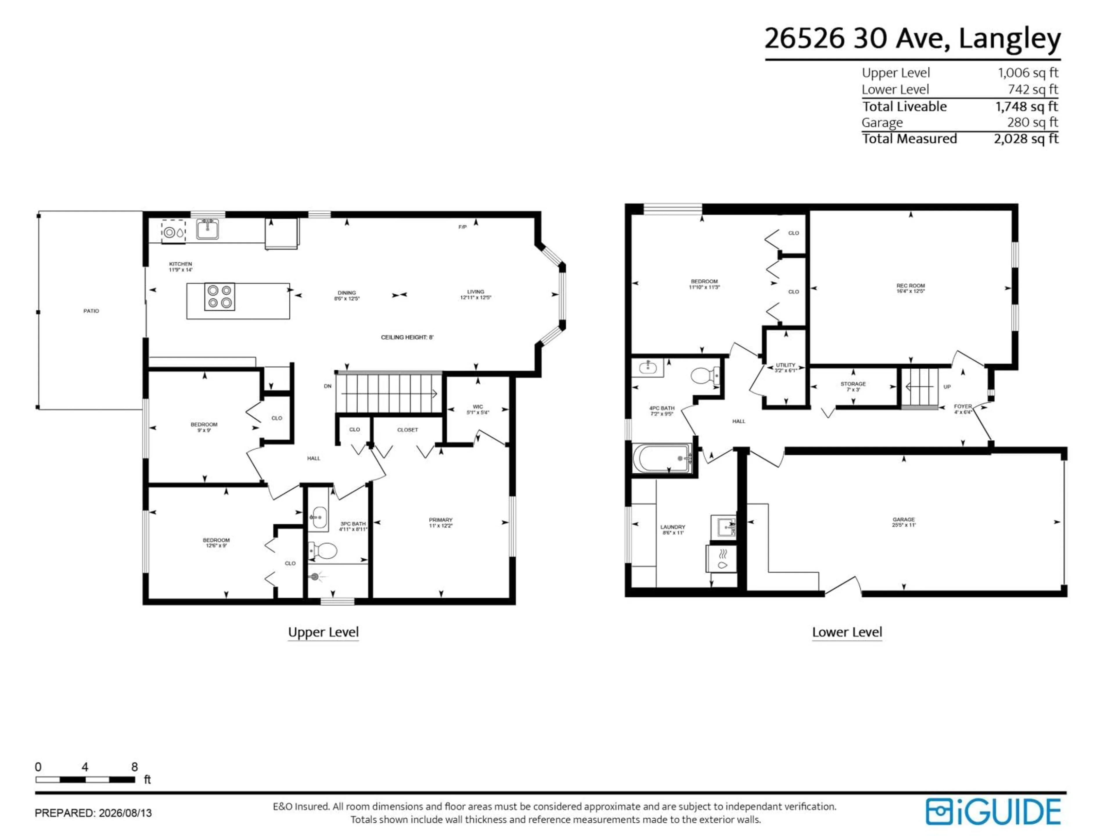 Floor plan for 26526 30 AVENUE, Langley British Columbia V4W3B7