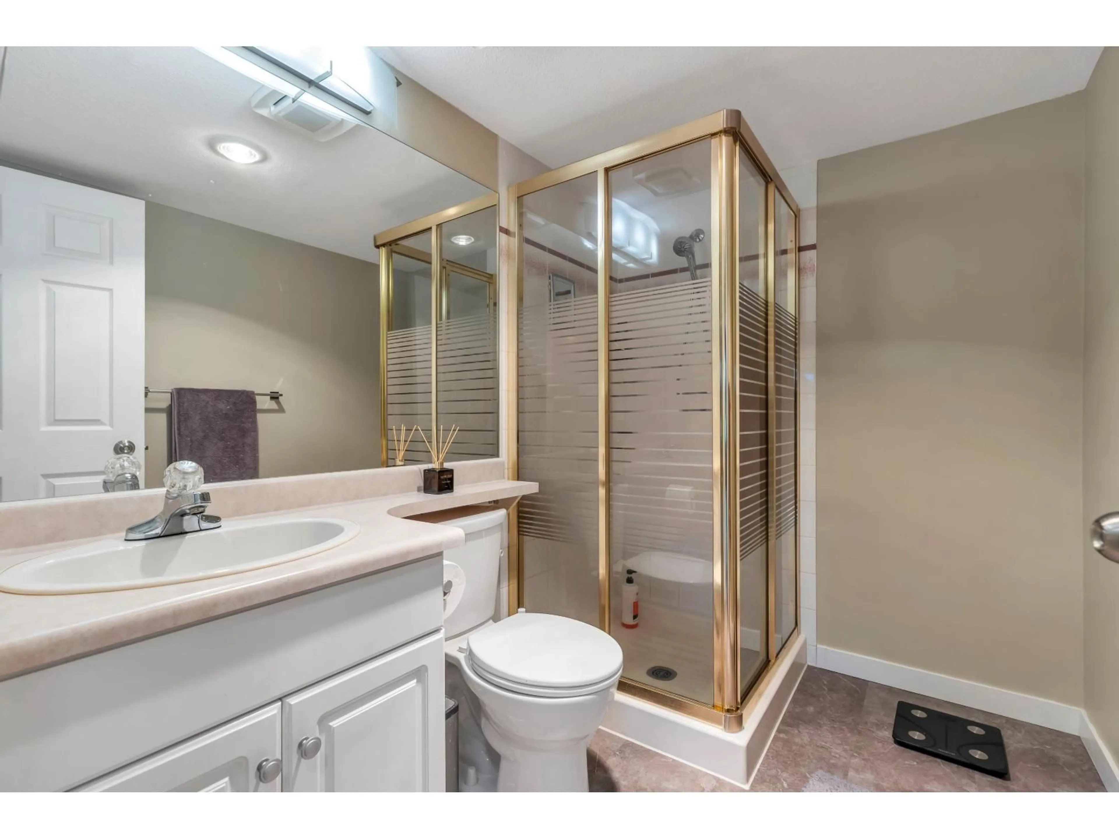 Standard bathroom, ceramic/tile floor for 203 - 19835 64 AVENUE, Langley British Columbia V2Y1L8