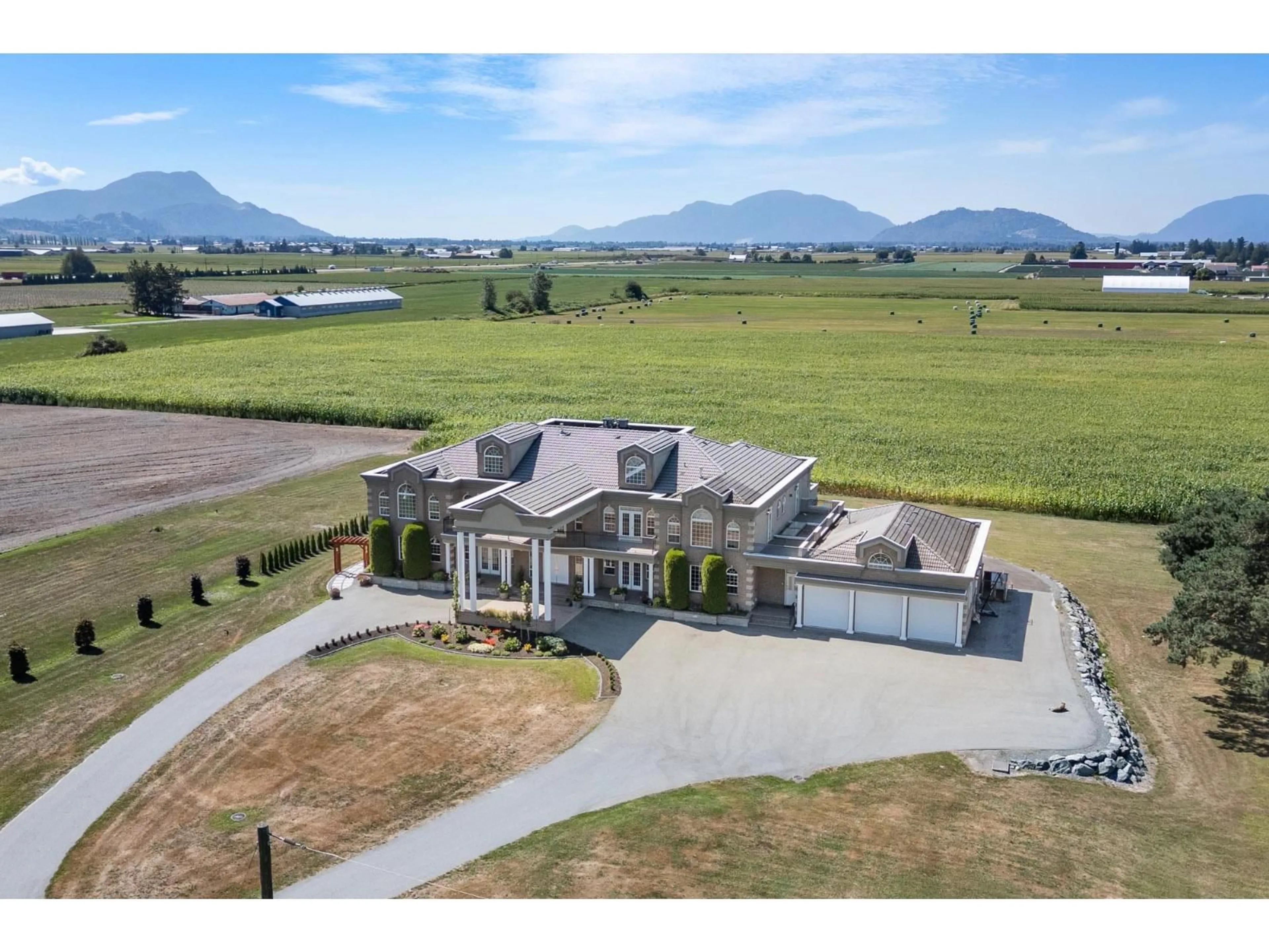 A pic from outside/outdoor area/front of a property/back of a property/a pic from drone, mountain view for 8703 UPPER PRAIRIE ROAD, Chilliwack British Columbia V2P6H3