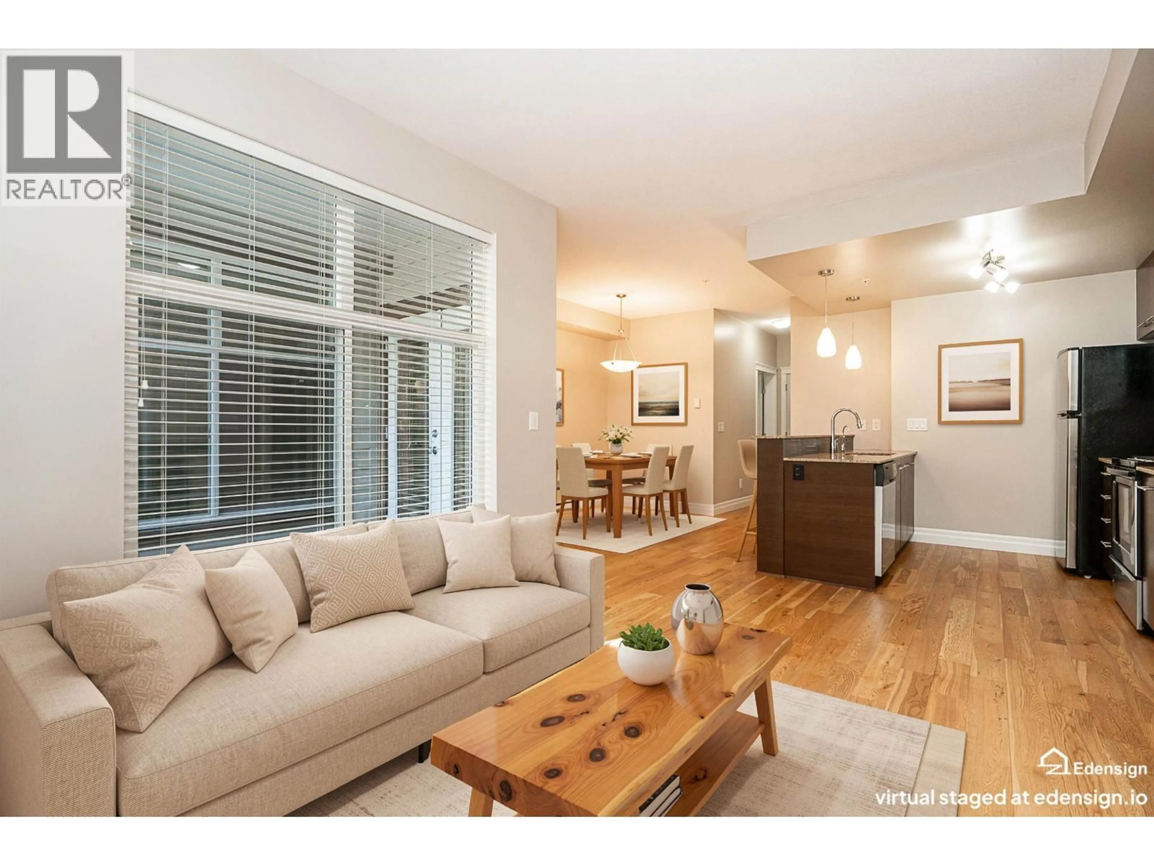 Living room with furniture, wood/laminate floor for 201 - 2343 ATKINS AVENUE, Port Coquitlam British Columbia V3C1Y7