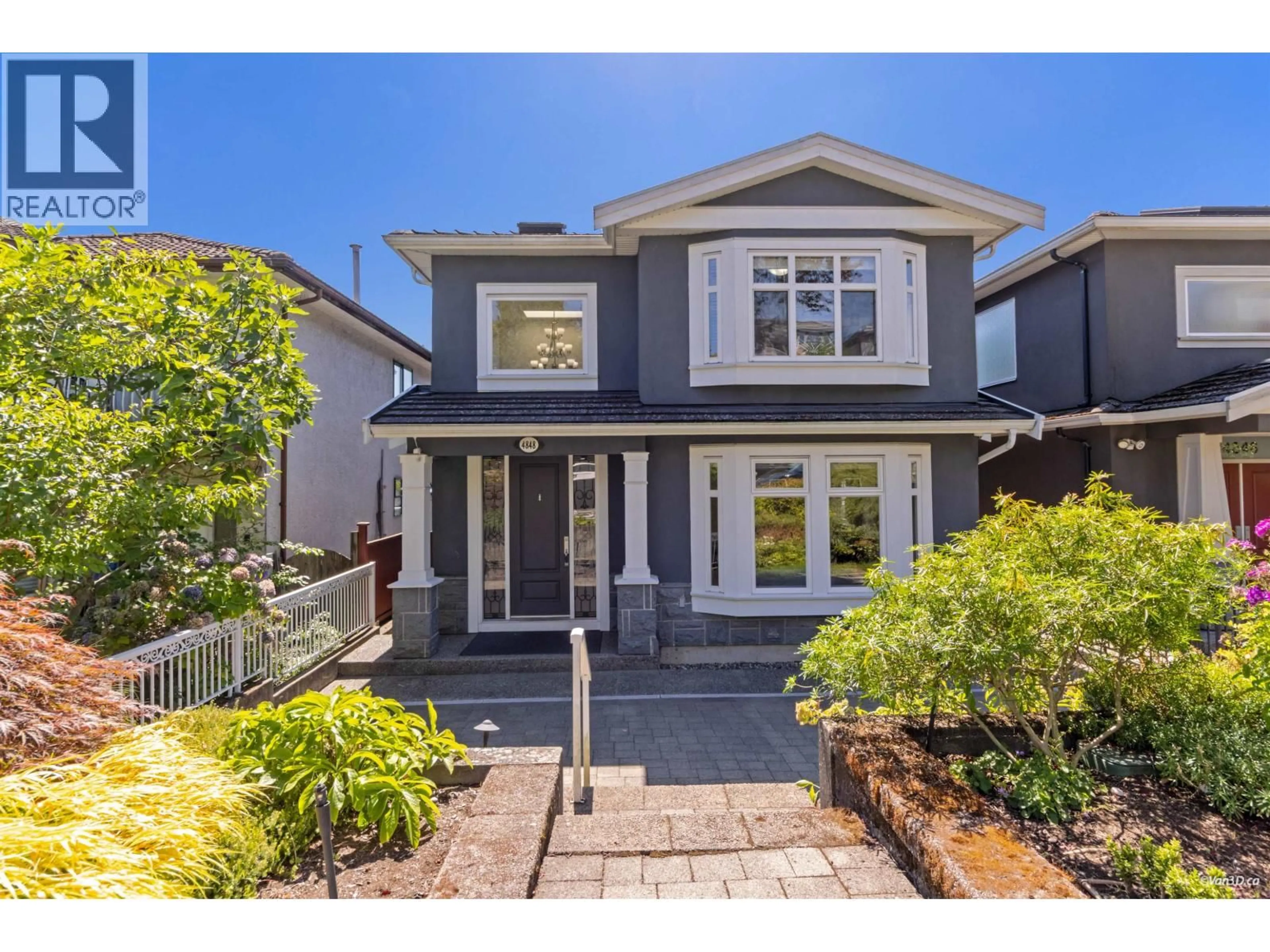 Home with vinyl exterior material, street for 4848 UNION STREET, Burnaby British Columbia V5C2Y6