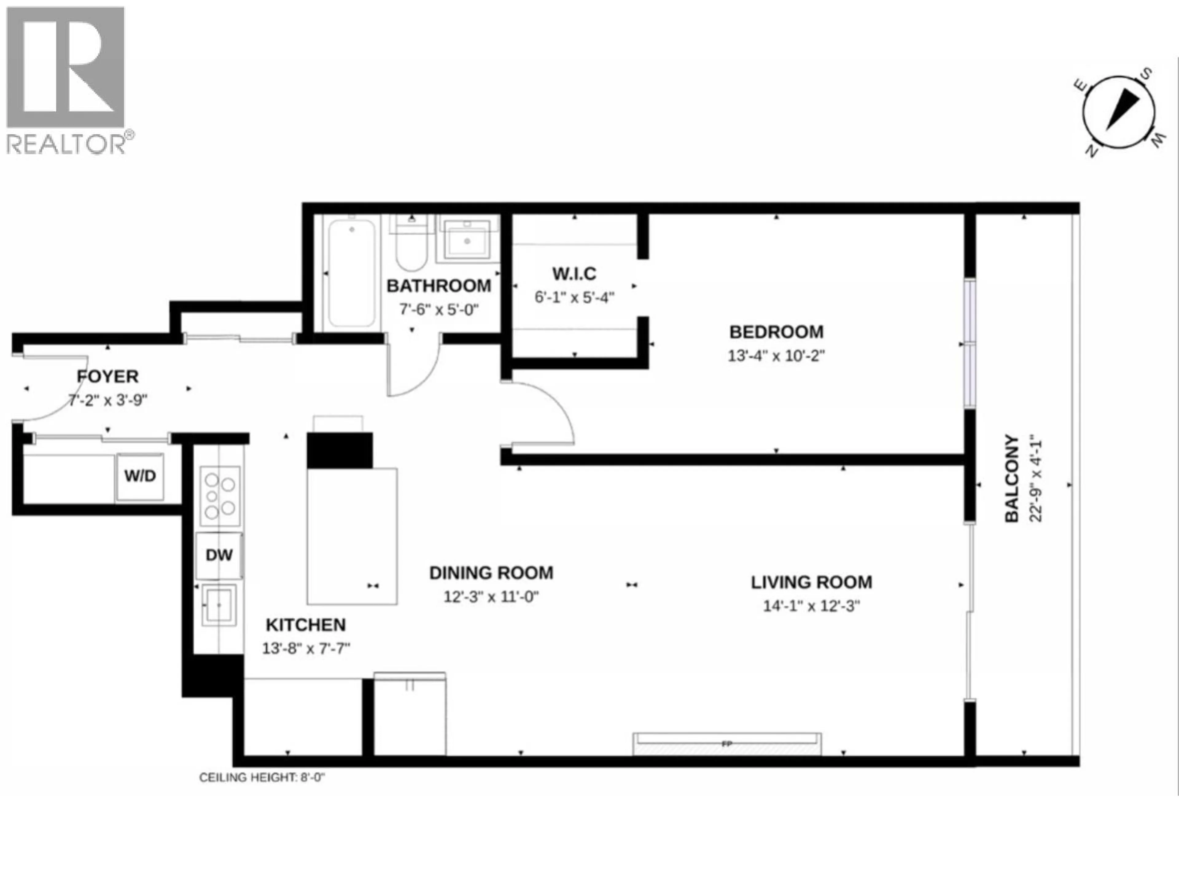 Floor plan for 303 - 441 3RD STREET, North Vancouver British Columbia V7L1G3