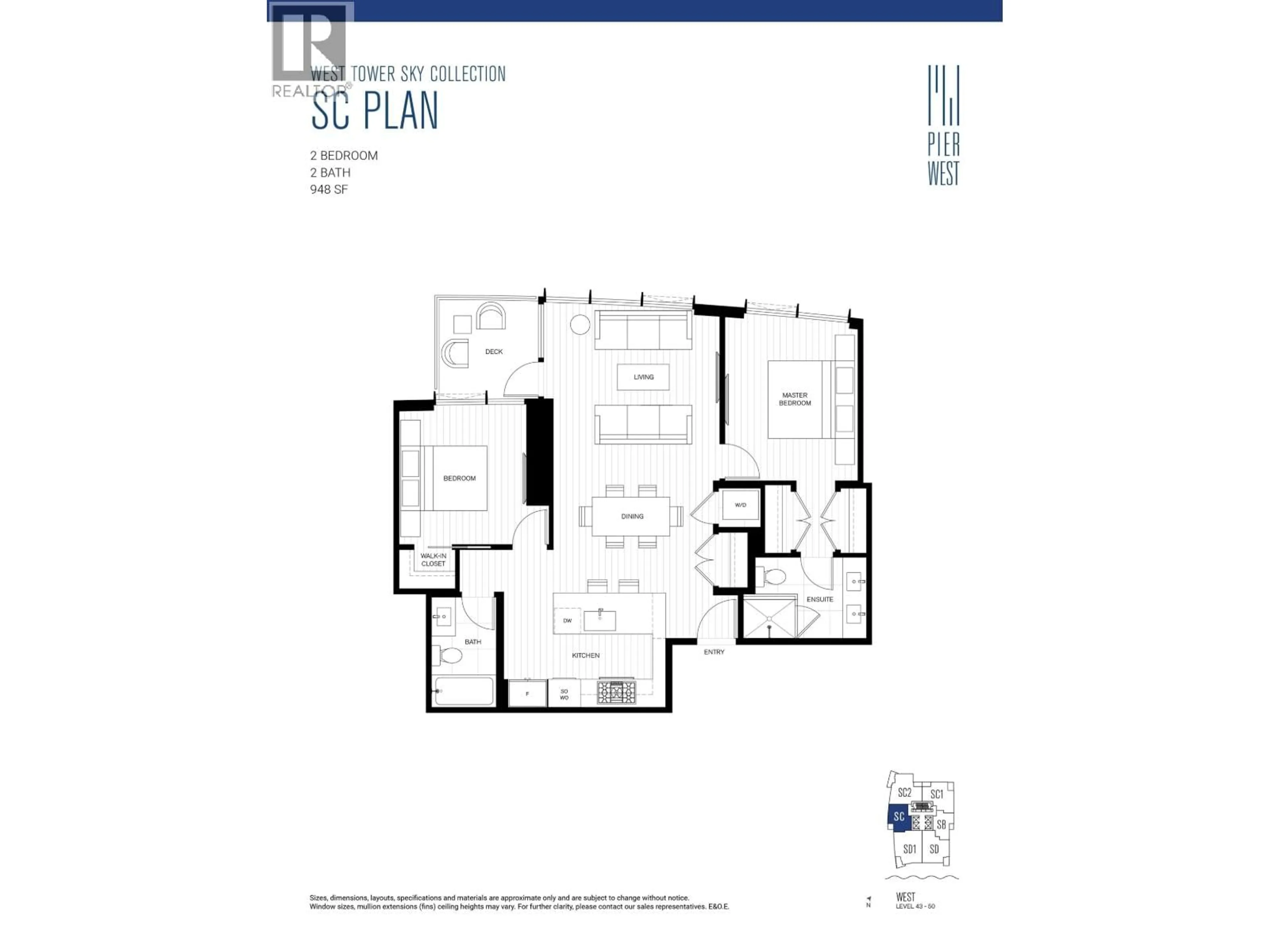 Floor plan for 5001 - 680 QUAYSIDE DRIVE, New Westminster British Columbia V3M0P2