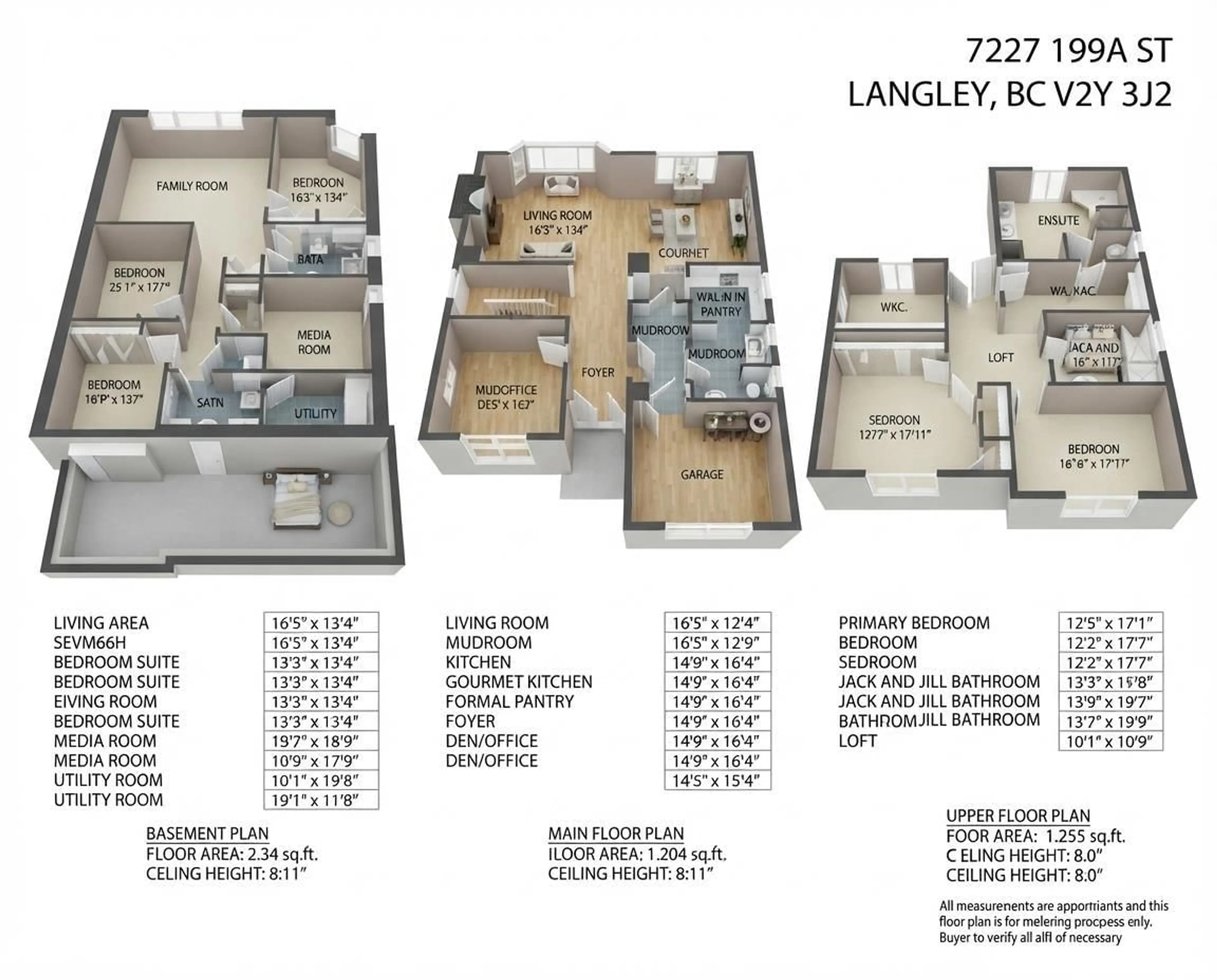 Floor plan for 7227 199A STREET, Langley British Columbia V2Y3J2