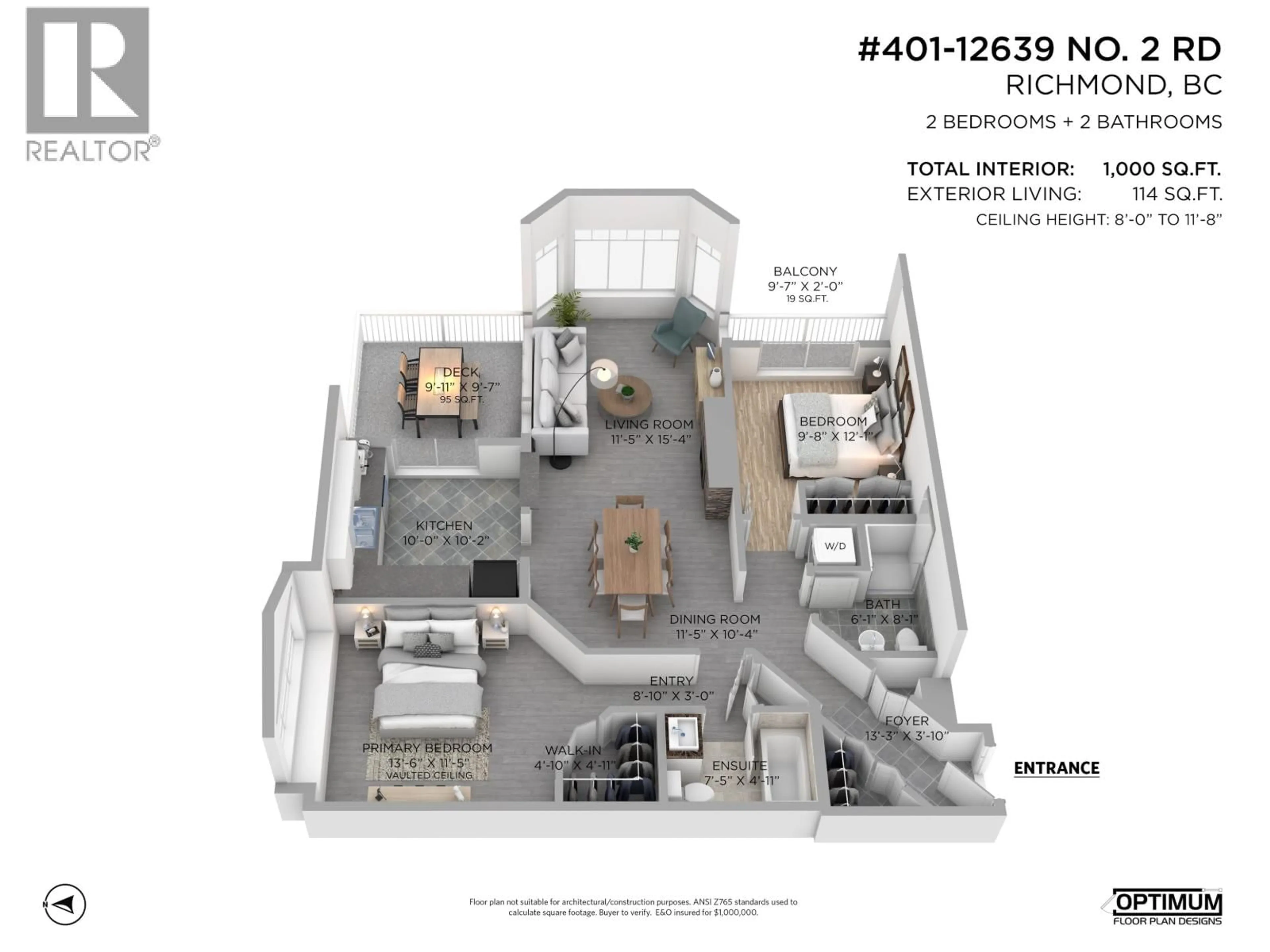 Floor plan for 401 - 12639 NO. 2 ROAD, Richmond British Columbia V7E6N6