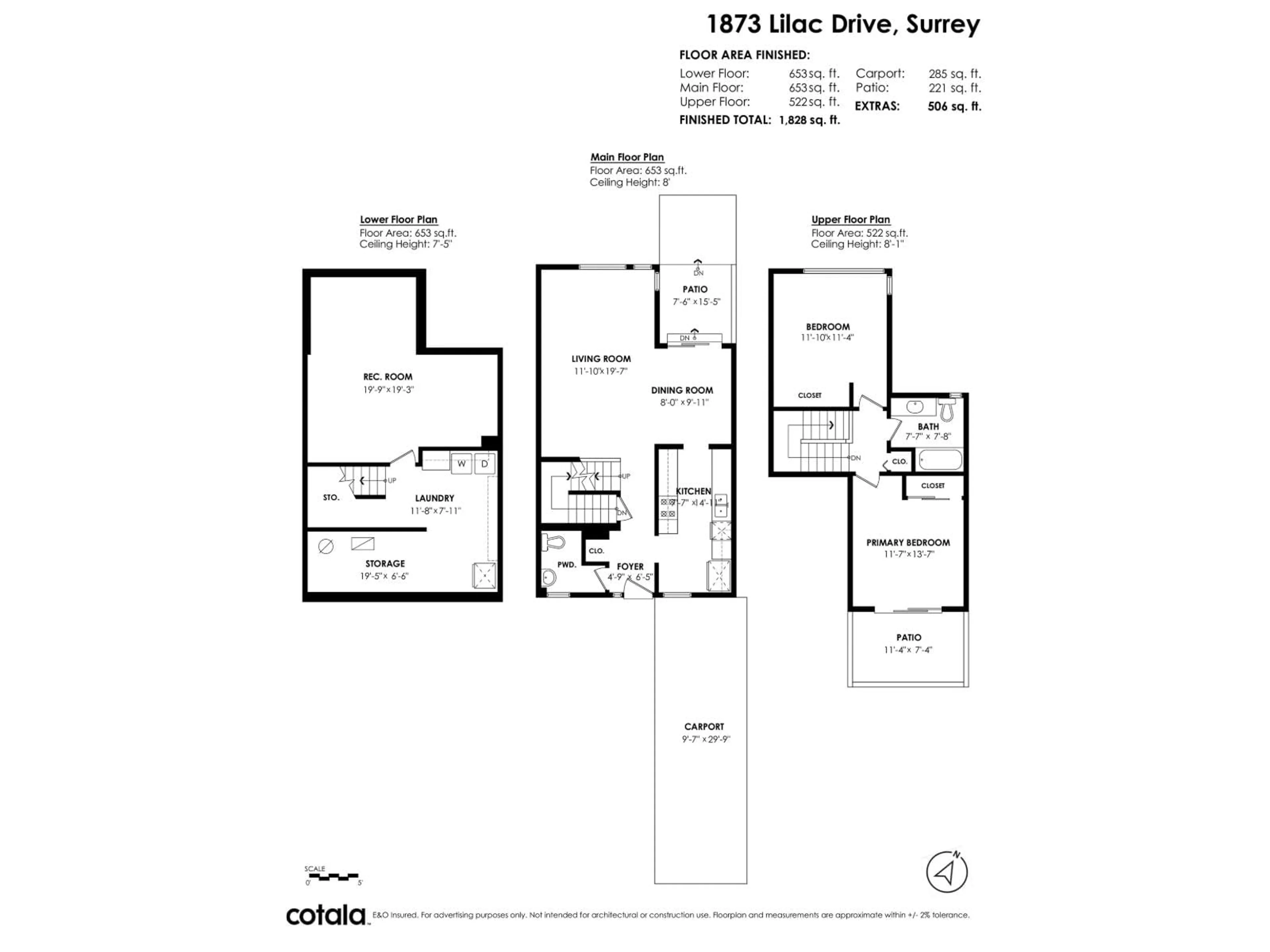 Floor plan for 1873 LILAC DRIVE, Surrey British Columbia V4A6C7