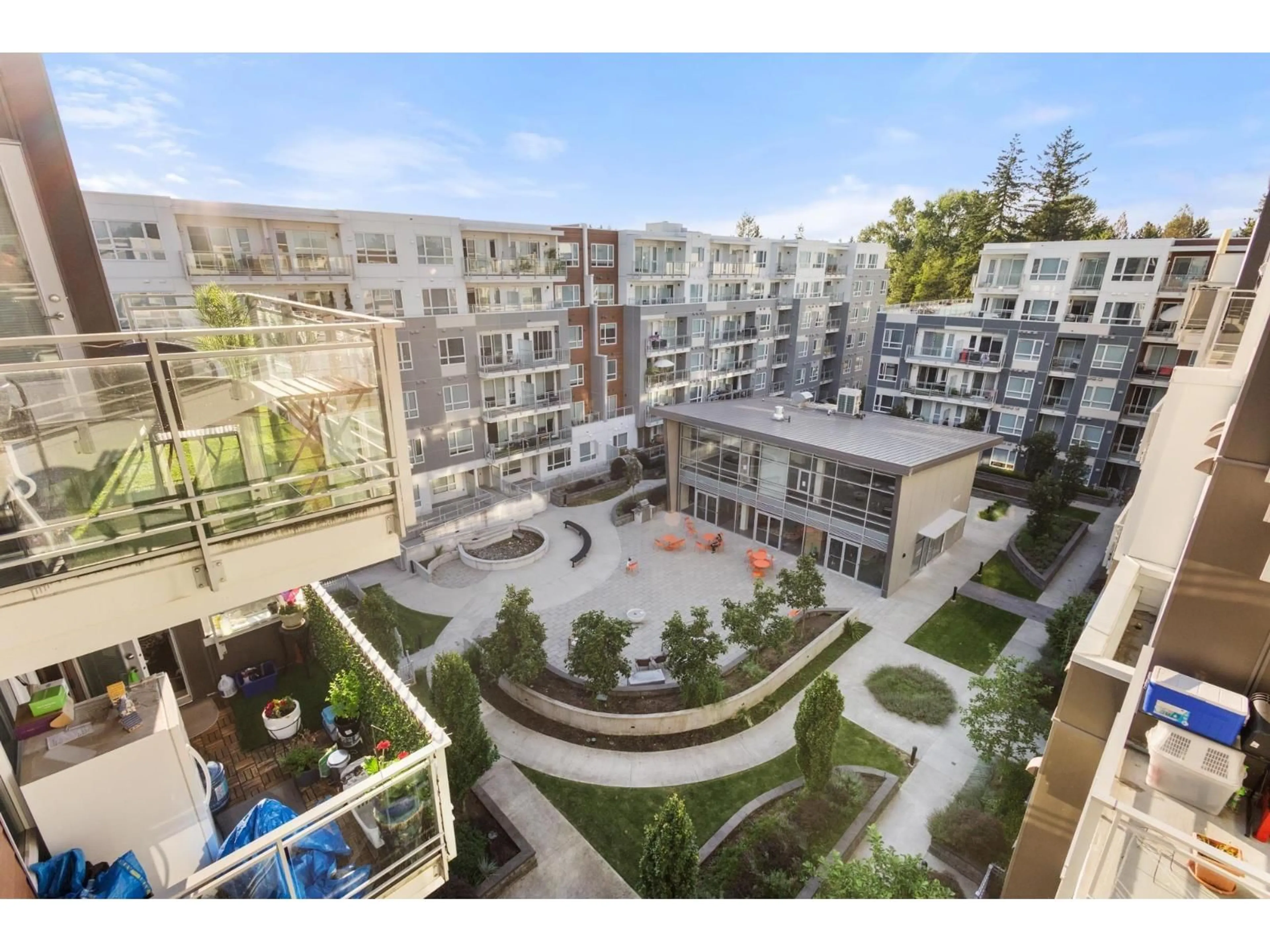 A pic from outside/outdoor area/front of a property/back of a property/a pic from drone, city buildings view from balcony for 419 - 10581 140 STREET, Surrey British Columbia V3T0M7