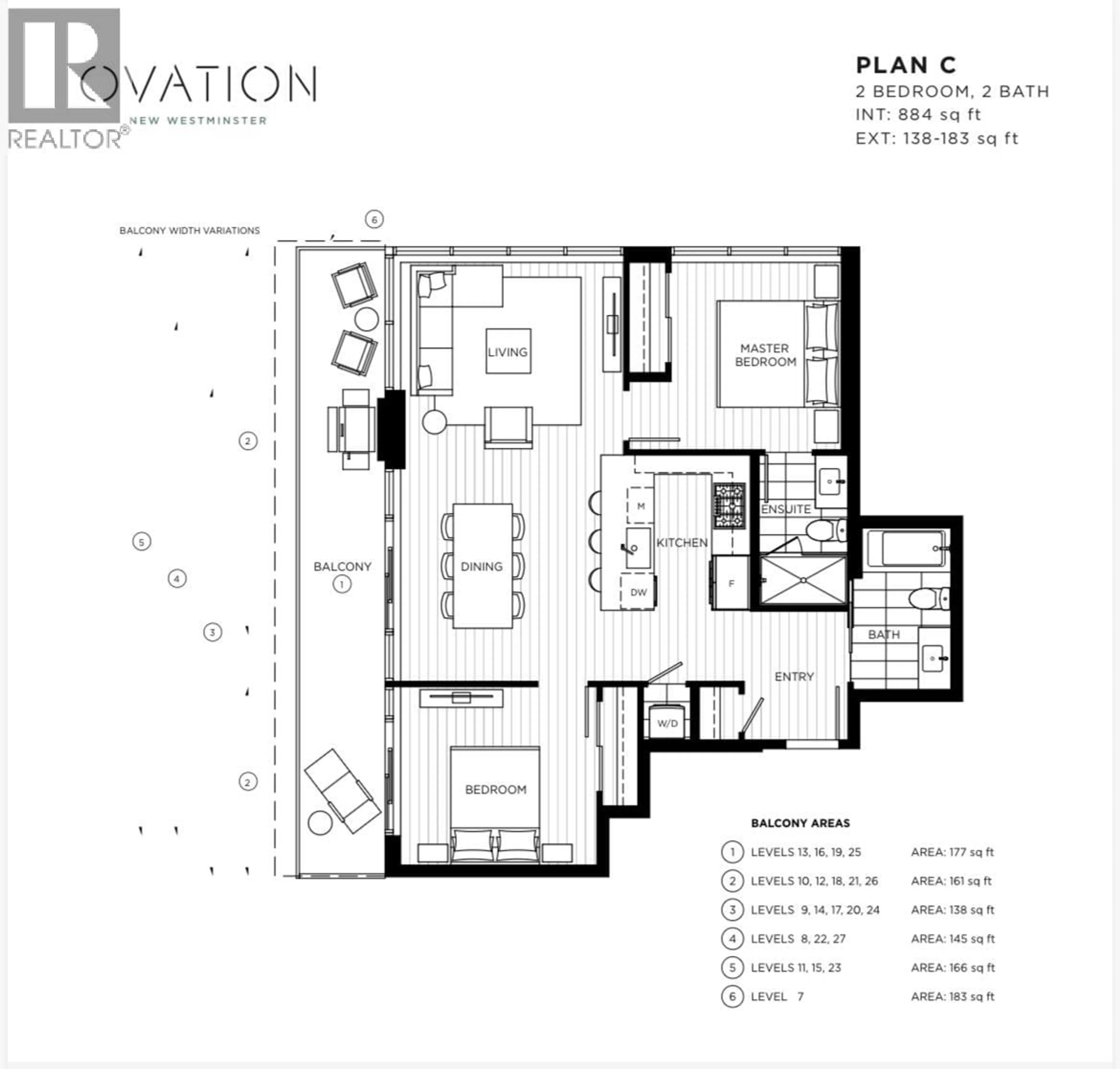 Floor plan for 2402 - 823 CARNARVON STREET, New Westminster British Columbia V3M0N5