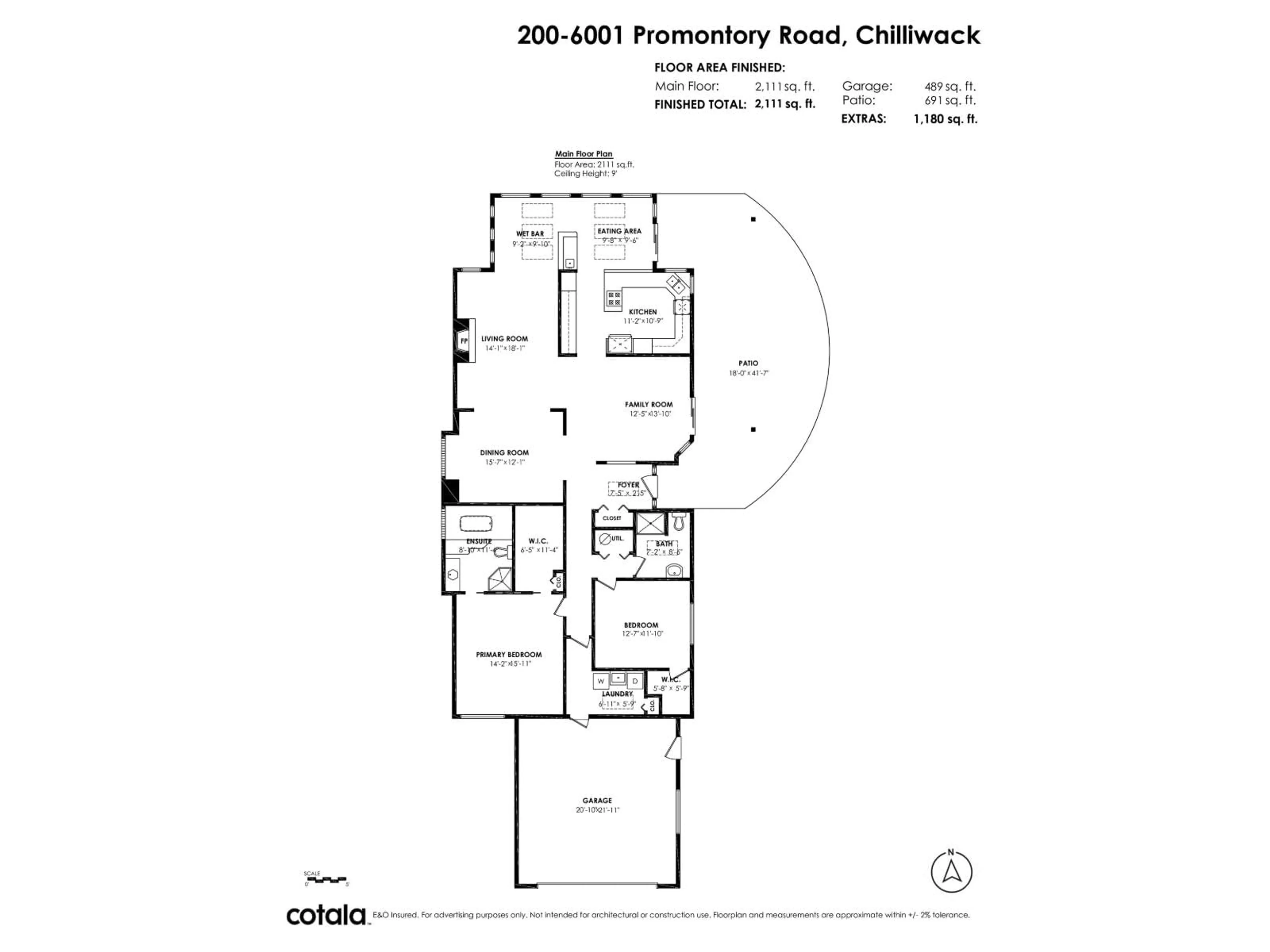 Floor plan for 200 - 6001 PROMONTORY ROAD, Chilliwack British Columbia V2R3E3