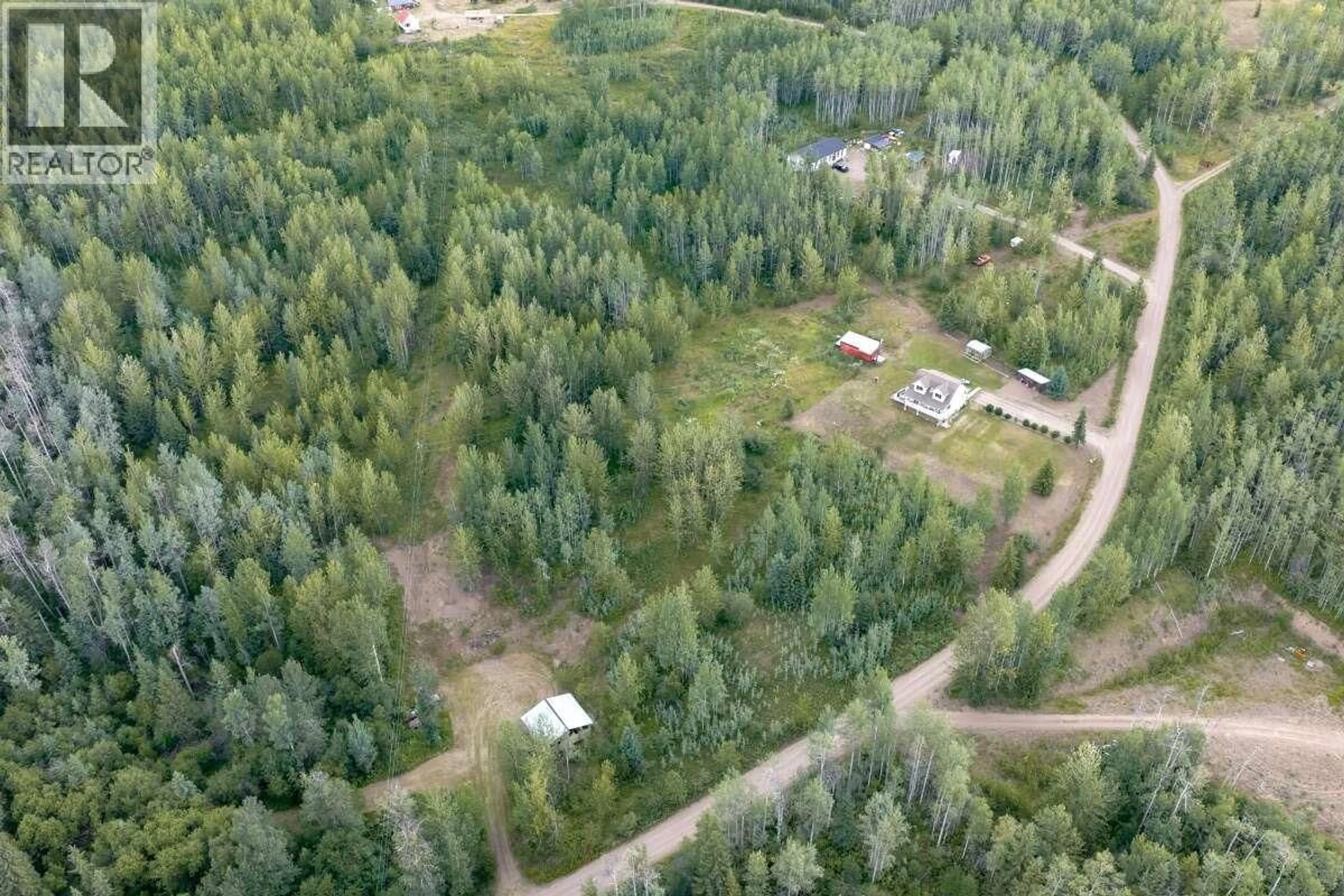 A pic from outside/outdoor area/front of a property/back of a property/a pic from drone, forest/trees view for 2814 MOOSE ROAD, Burns Lake British Columbia V0J1E3