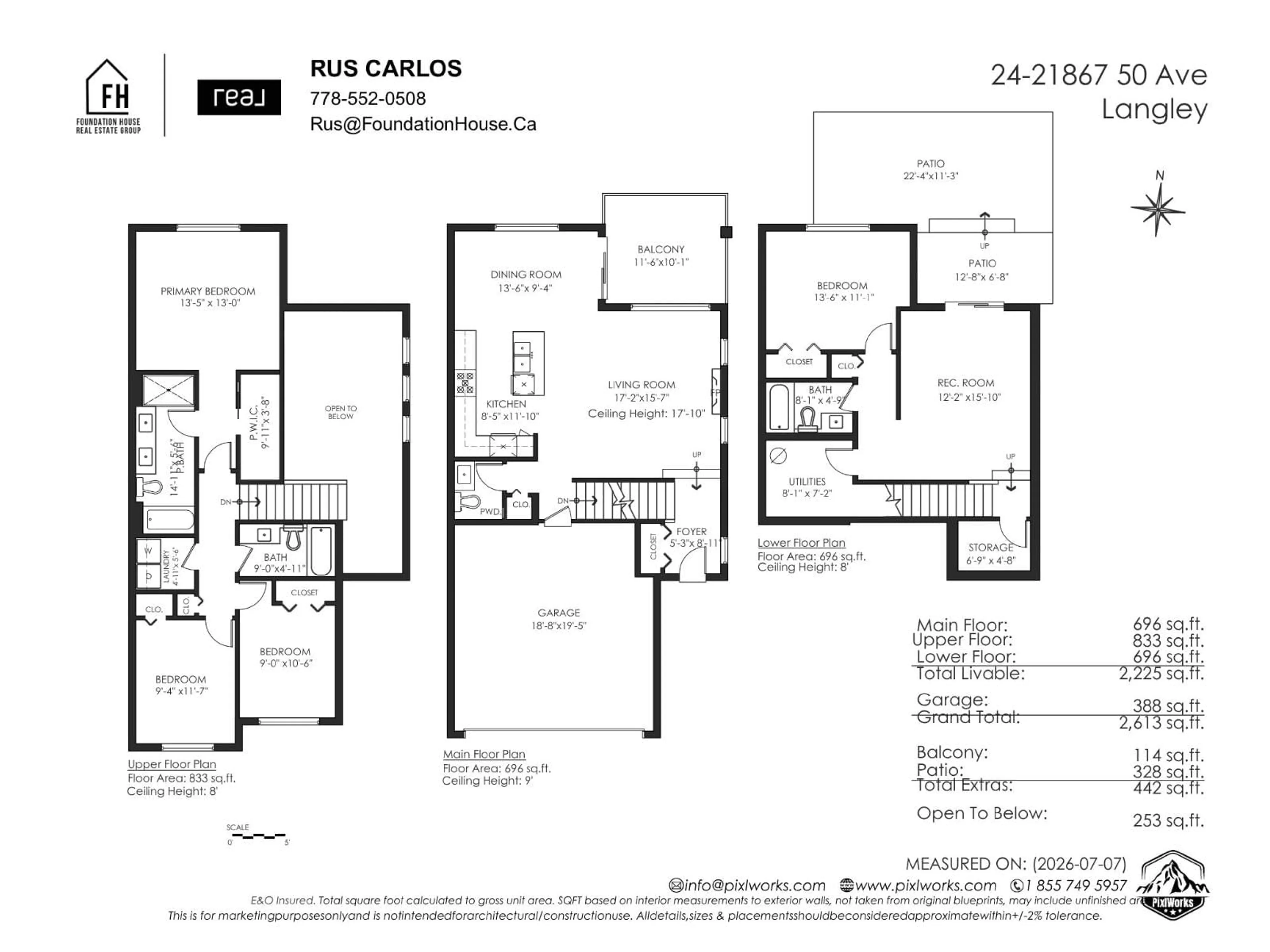 Floor plan for 24 - 21867 50 AVENUE, Langley British Columbia V3A3T2