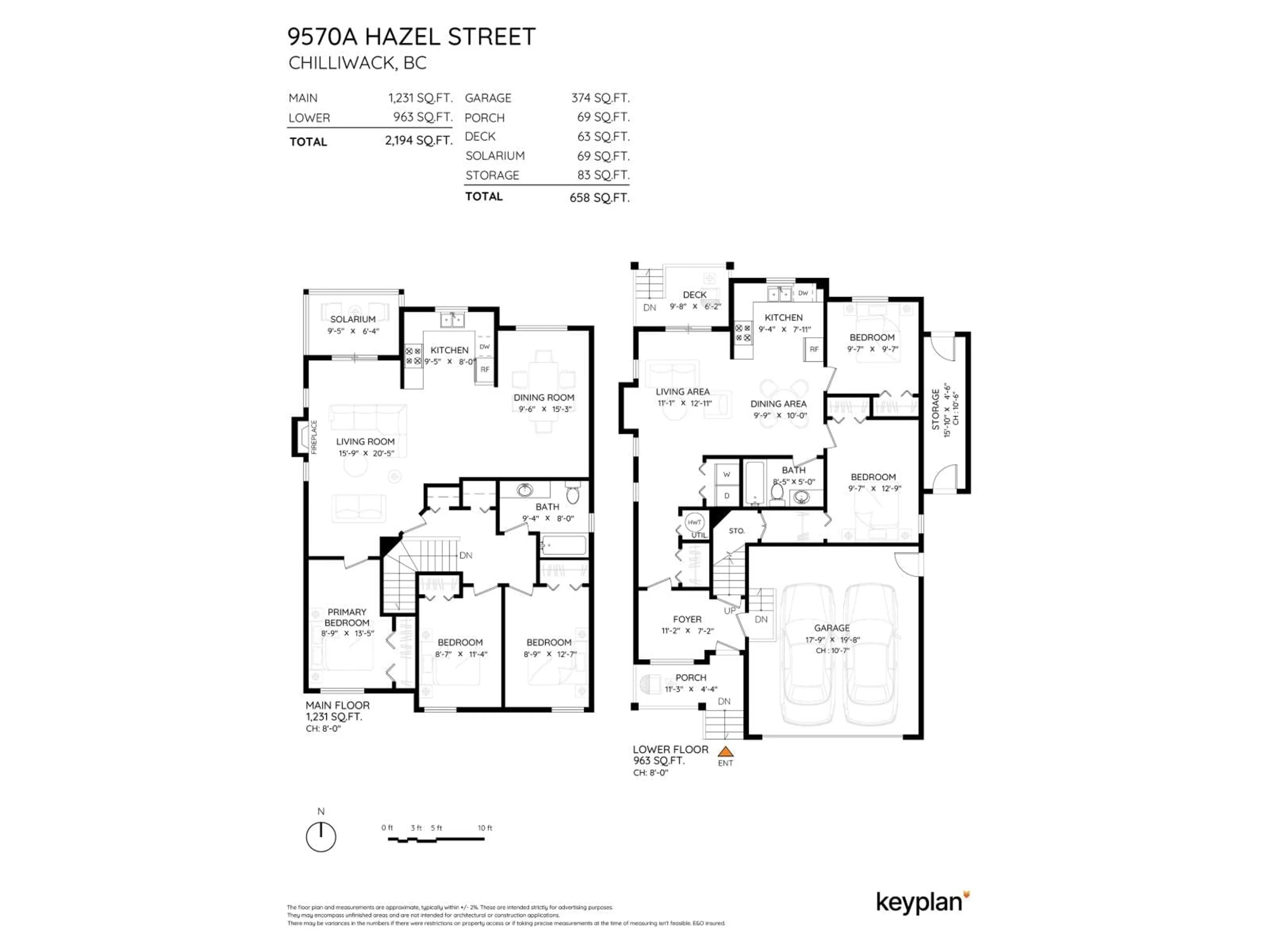 Floor plan for 9570A HAZEL STREET, Chilliwack British Columbia V2P5N9