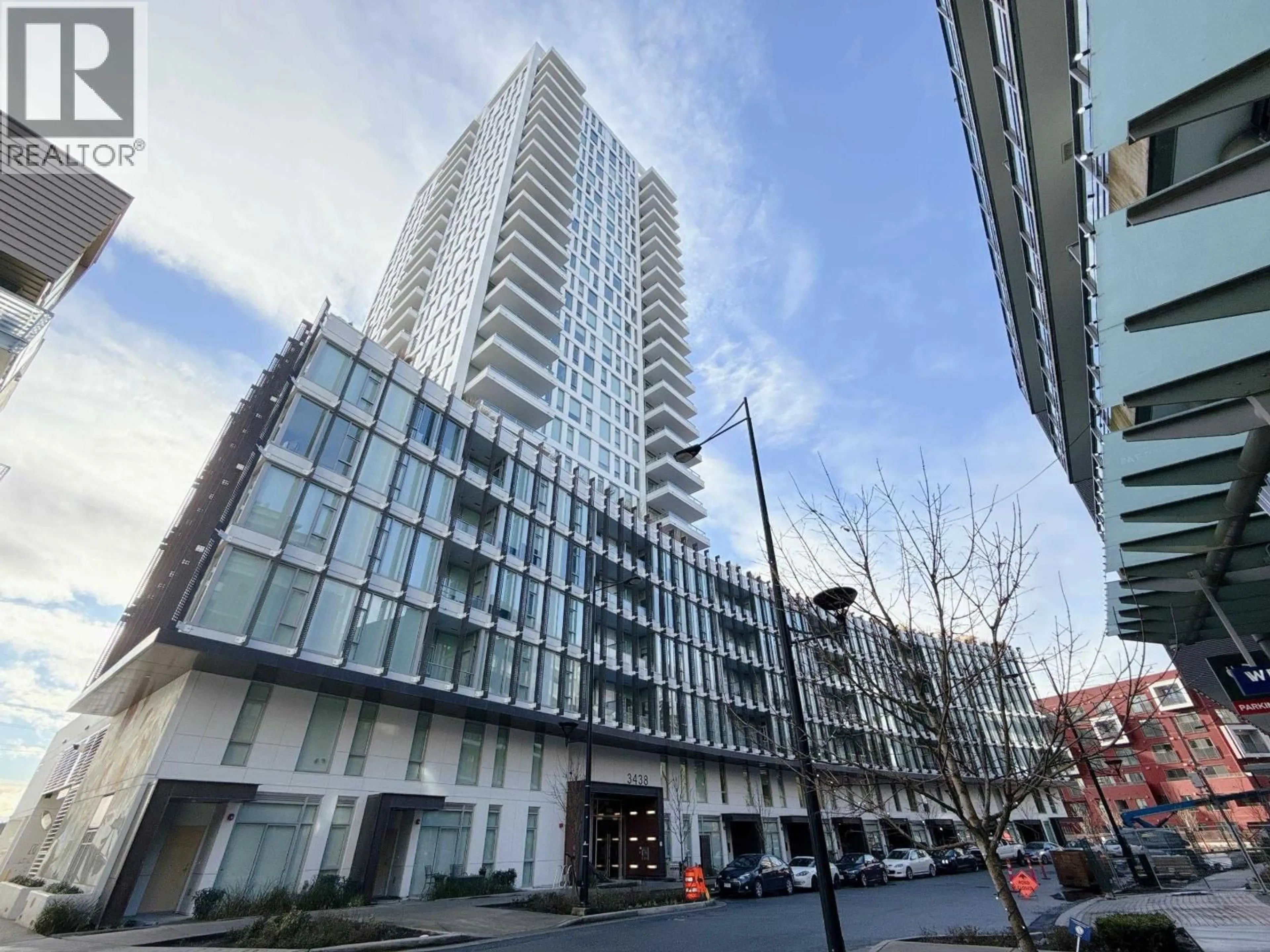 A pic from outside/outdoor area/front of a property/back of a property/a pic from drone, building for 321 - 3438 SAWMILL CRESCENT, Vancouver British Columbia V5S0E3