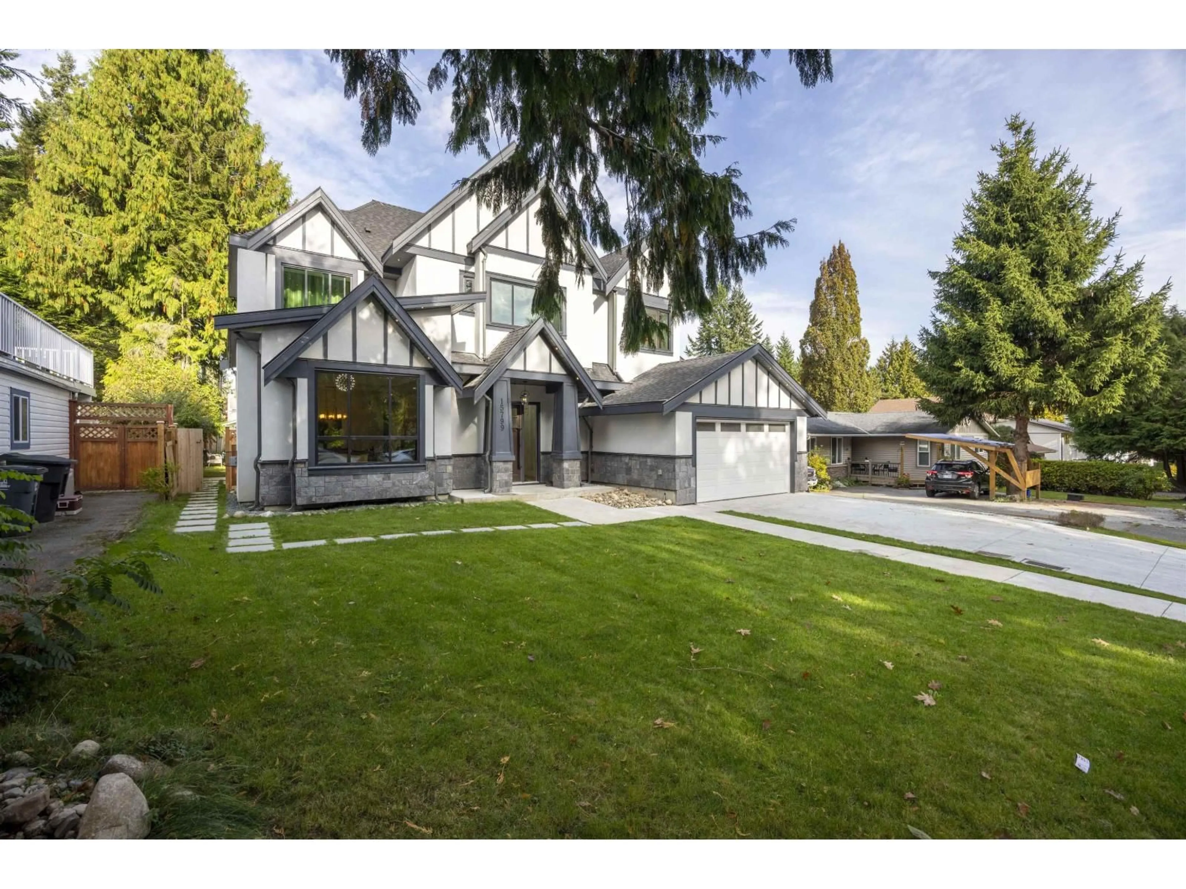A pic from outside/outdoor area/front of a property/back of a property/a pic from drone, street for 15799 MCBETH ROAD, Surrey British Columbia V4A1X9