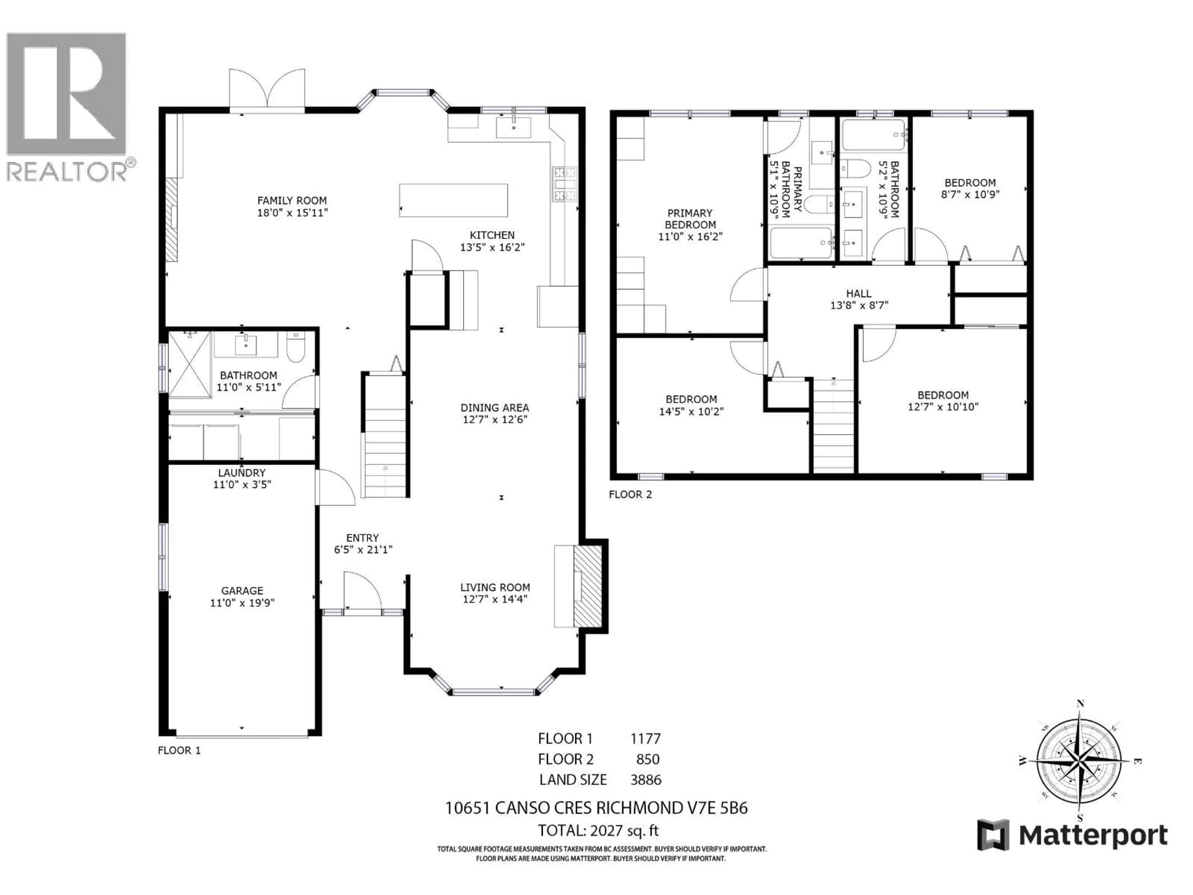 Floor plan for 10651 CANSO CRESCENT, Richmond British Columbia V7E5B6