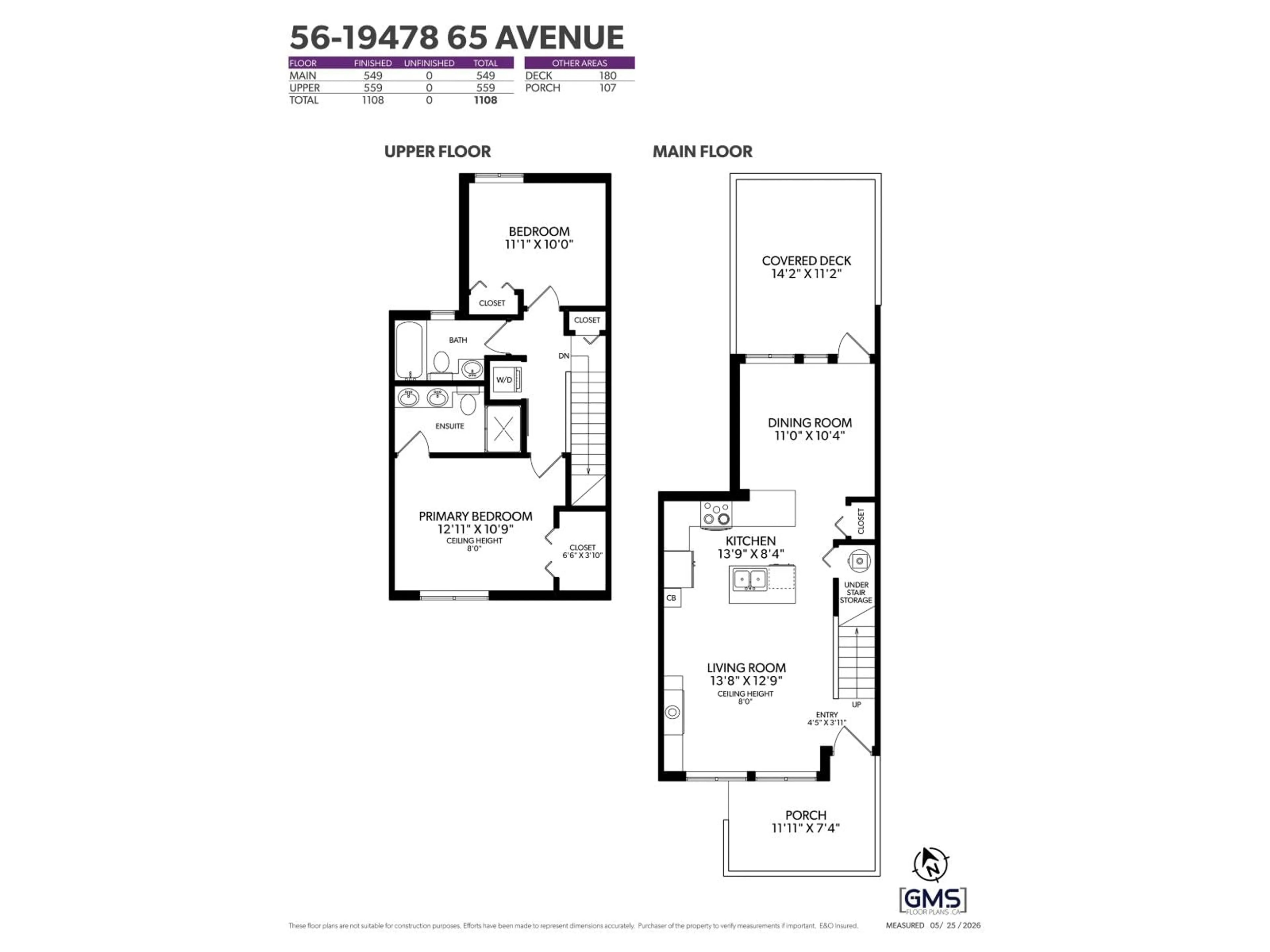 Floor plan for 56 - 19478 65 AVENUE, Surrey British Columbia V4N5X5