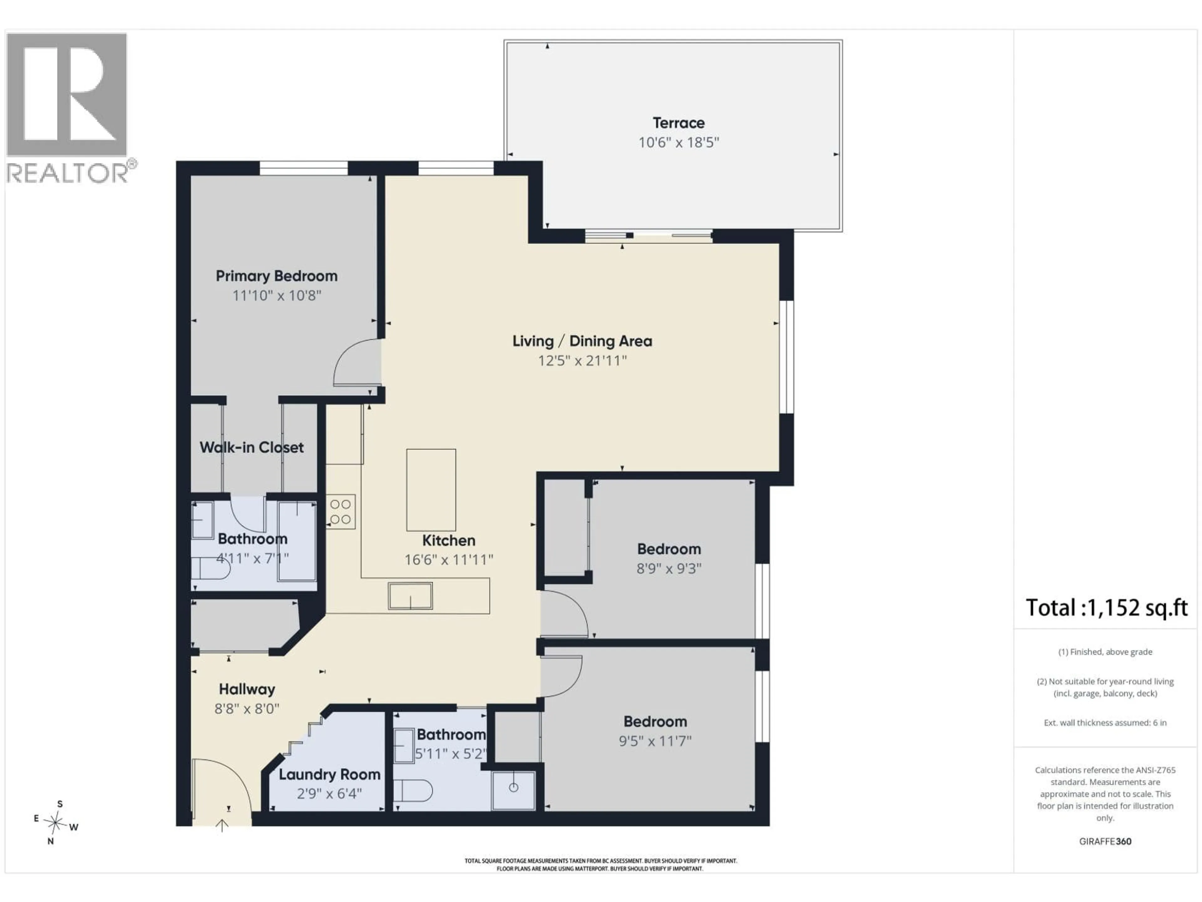Floor plan for 105 - 6033 KATSURA STREET, Richmond British Columbia V6Y0B3
