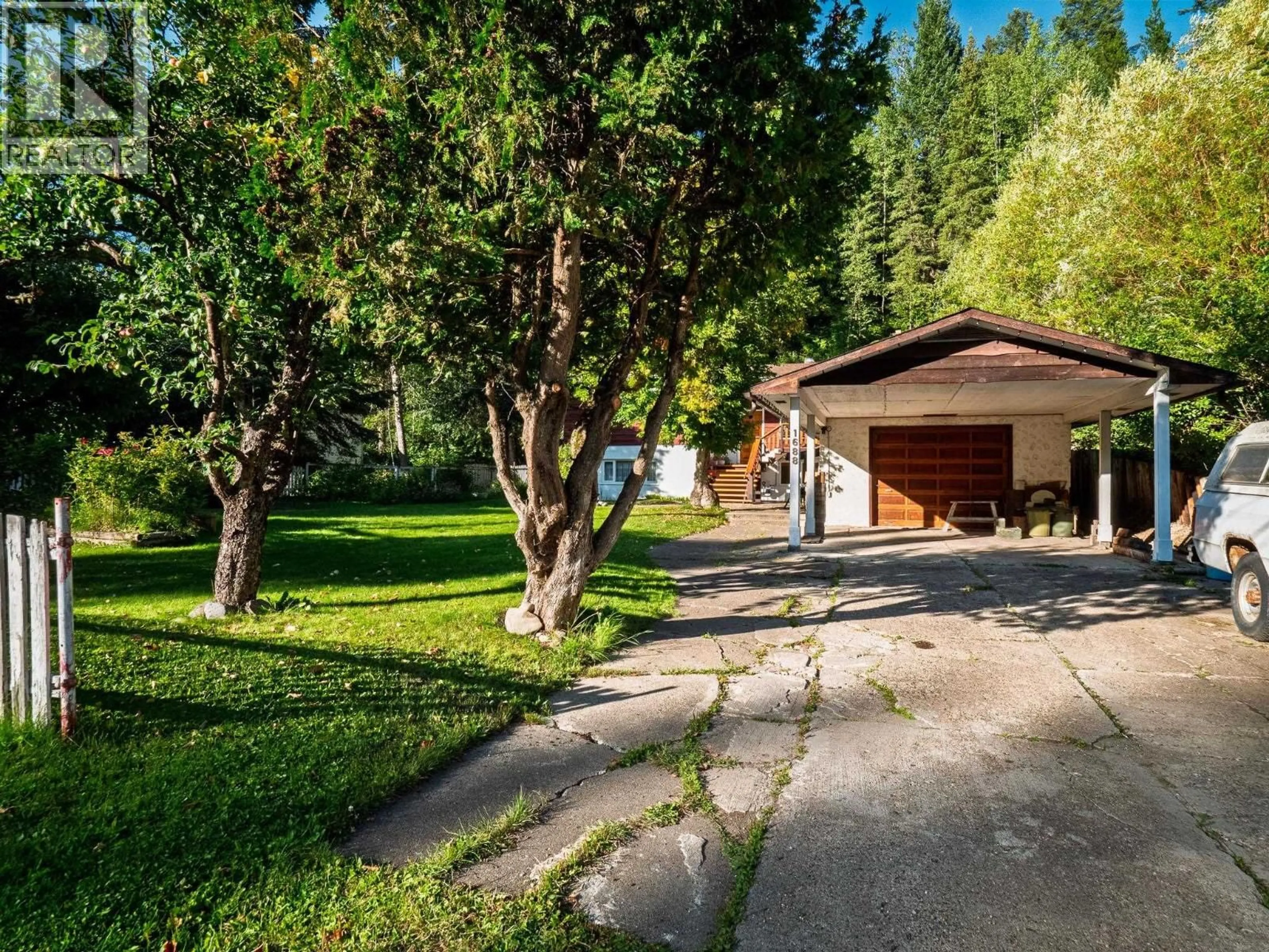 A pic from outside/outdoor area/front of a property/back of a property/a pic from drone, unknown for 1688 AINTREE DRIVE, Prince George British Columbia V2K1H5