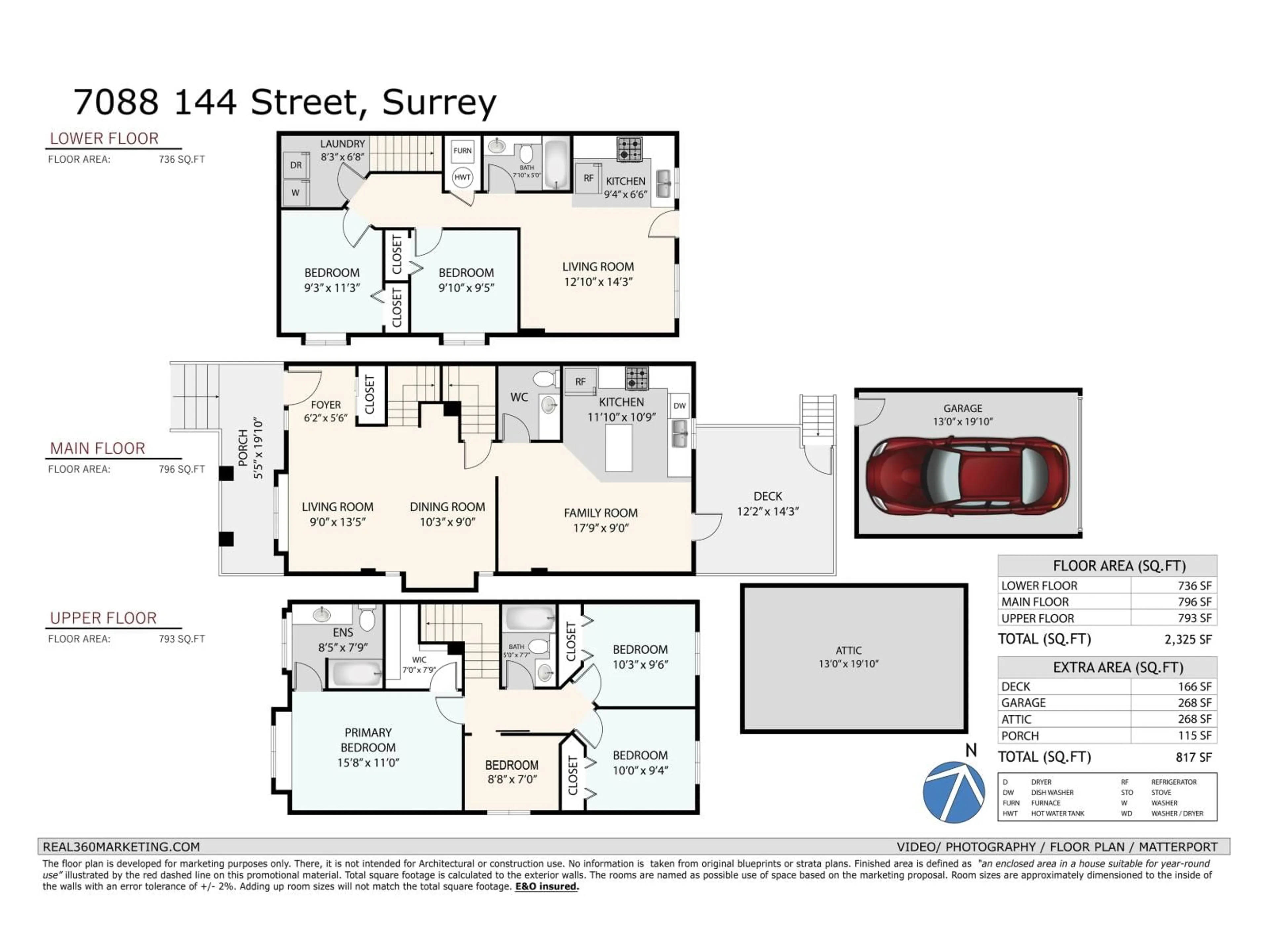 Floor plan for 7088 144 STREET, Surrey British Columbia V3W5S2