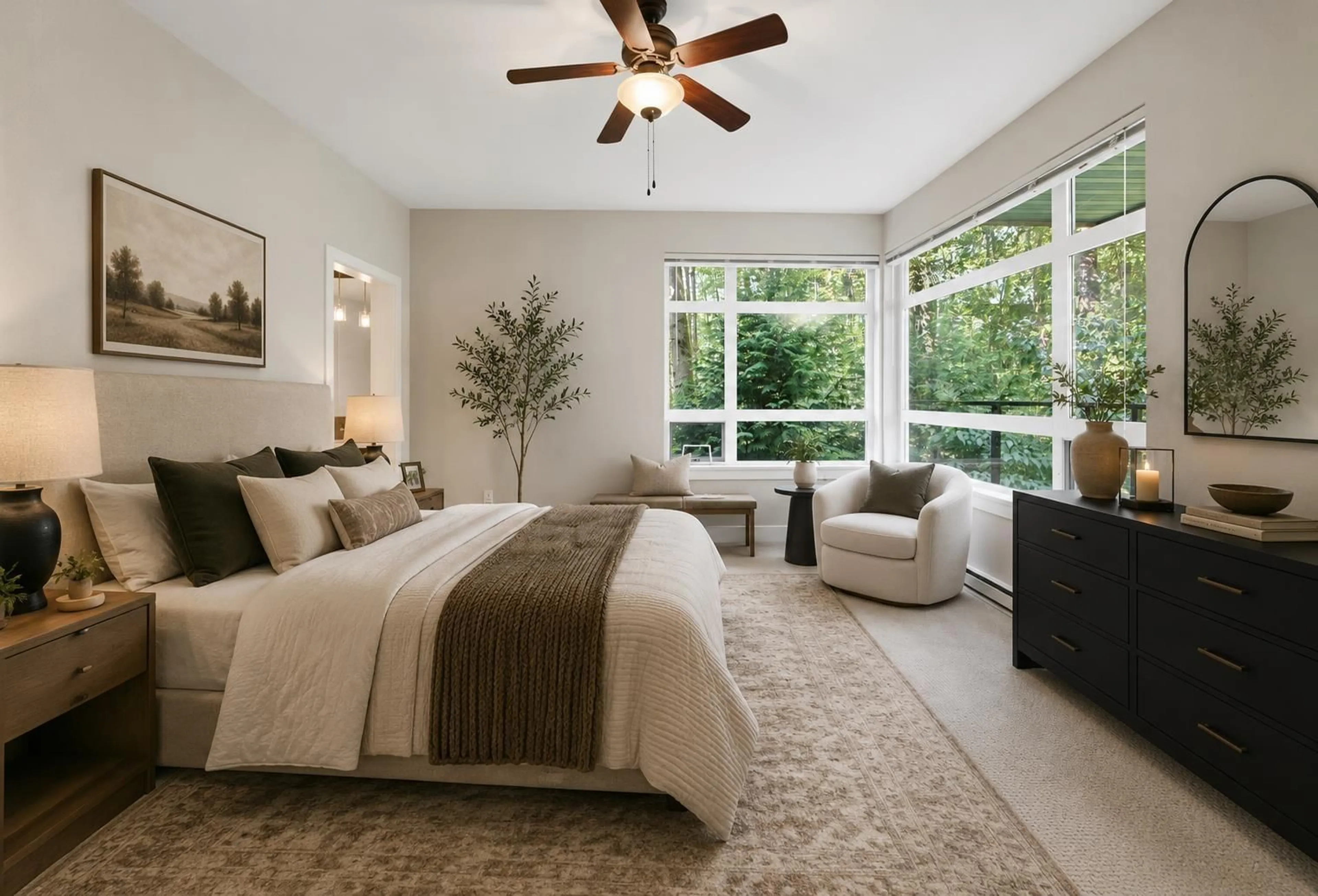Bedroom with bed, carpet floor for C210 - 20211 66 AVENUE, Langley British Columbia V2Y0L4