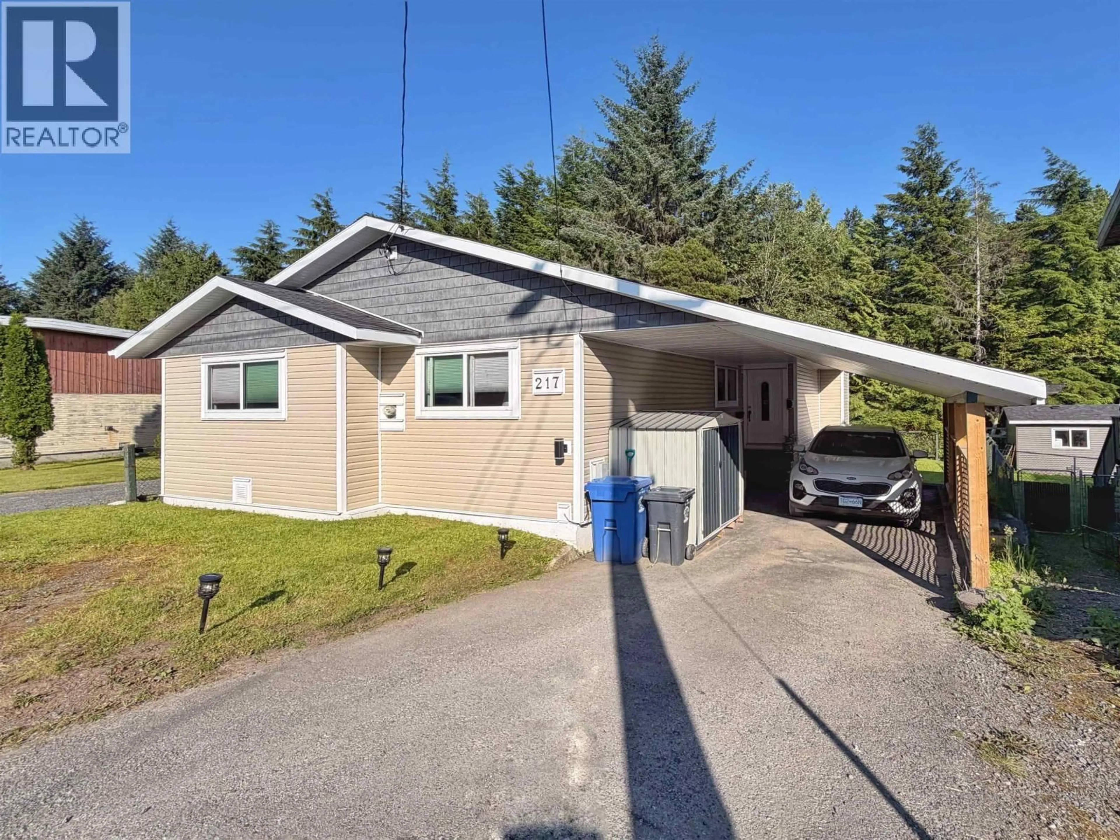 A pic from outside/outdoor area/front of a property/back of a property/a pic from drone, street for 217 CRESTVIEW DRIVE, Prince Rupert British Columbia V8J2Z6