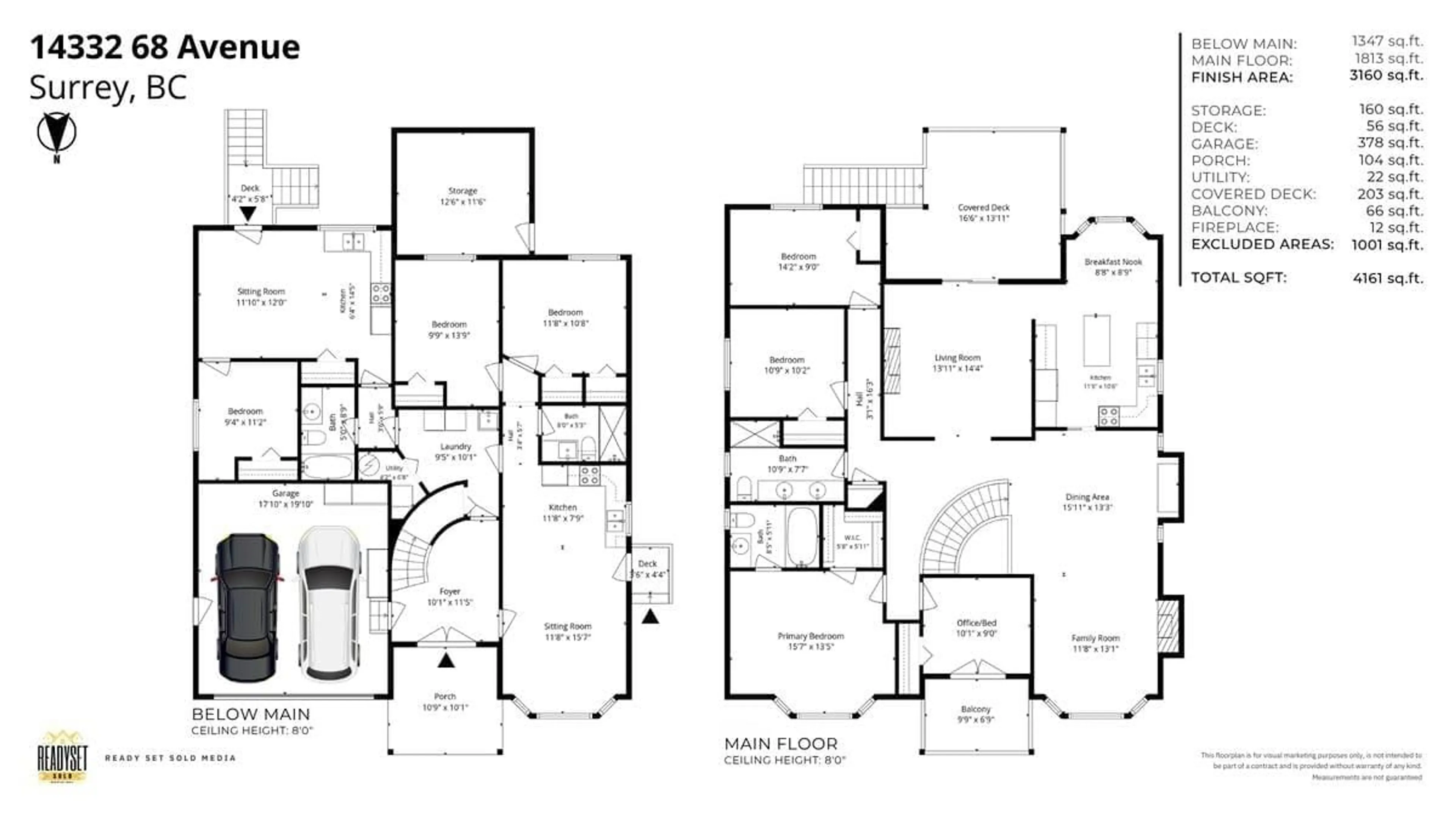 Floor plan for 14332 68 AVENUE, Surrey British Columbia V3W2H4