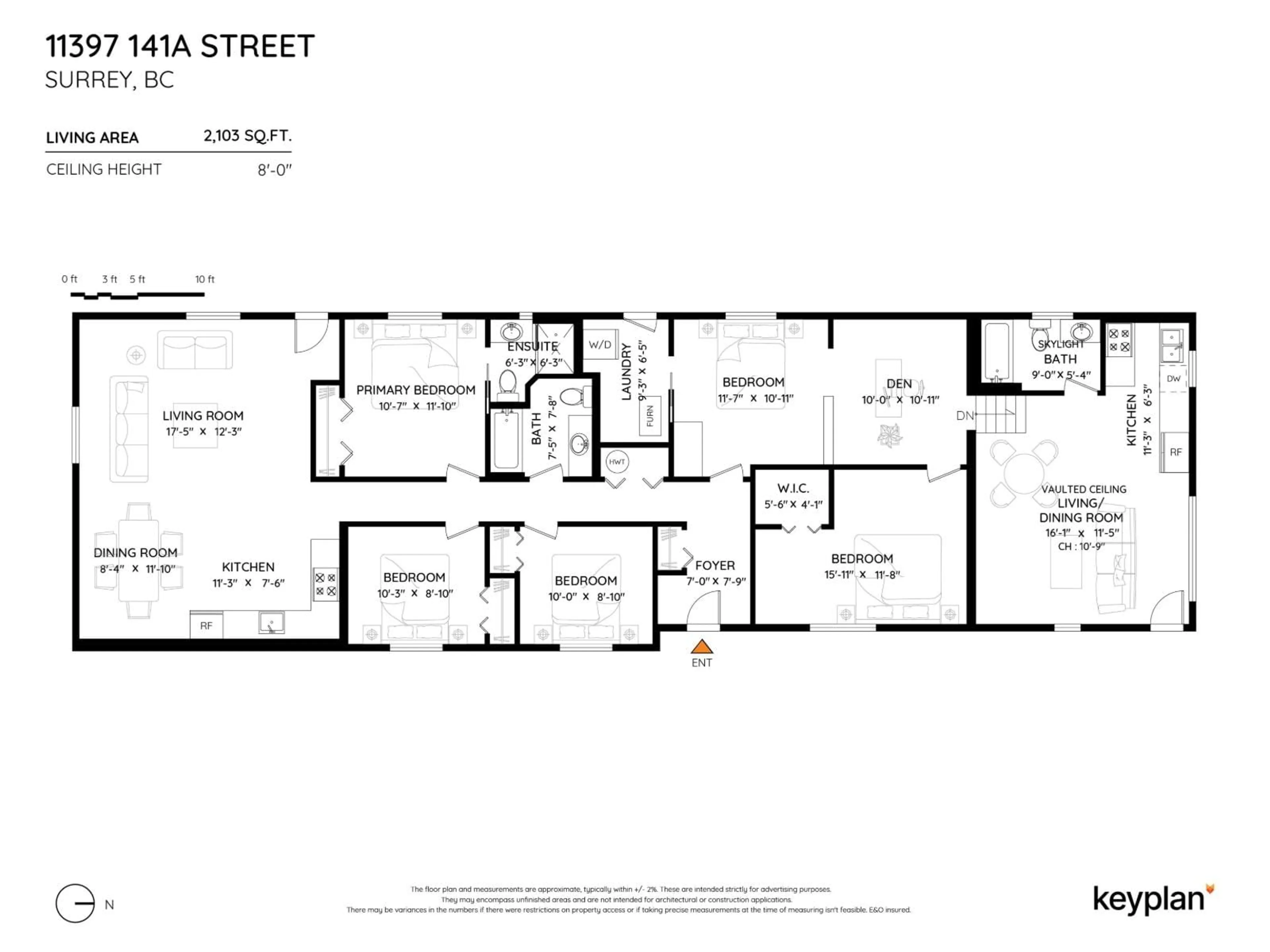 Floor plan for 11397 141A STREET, Surrey British Columbia V3R8Z1