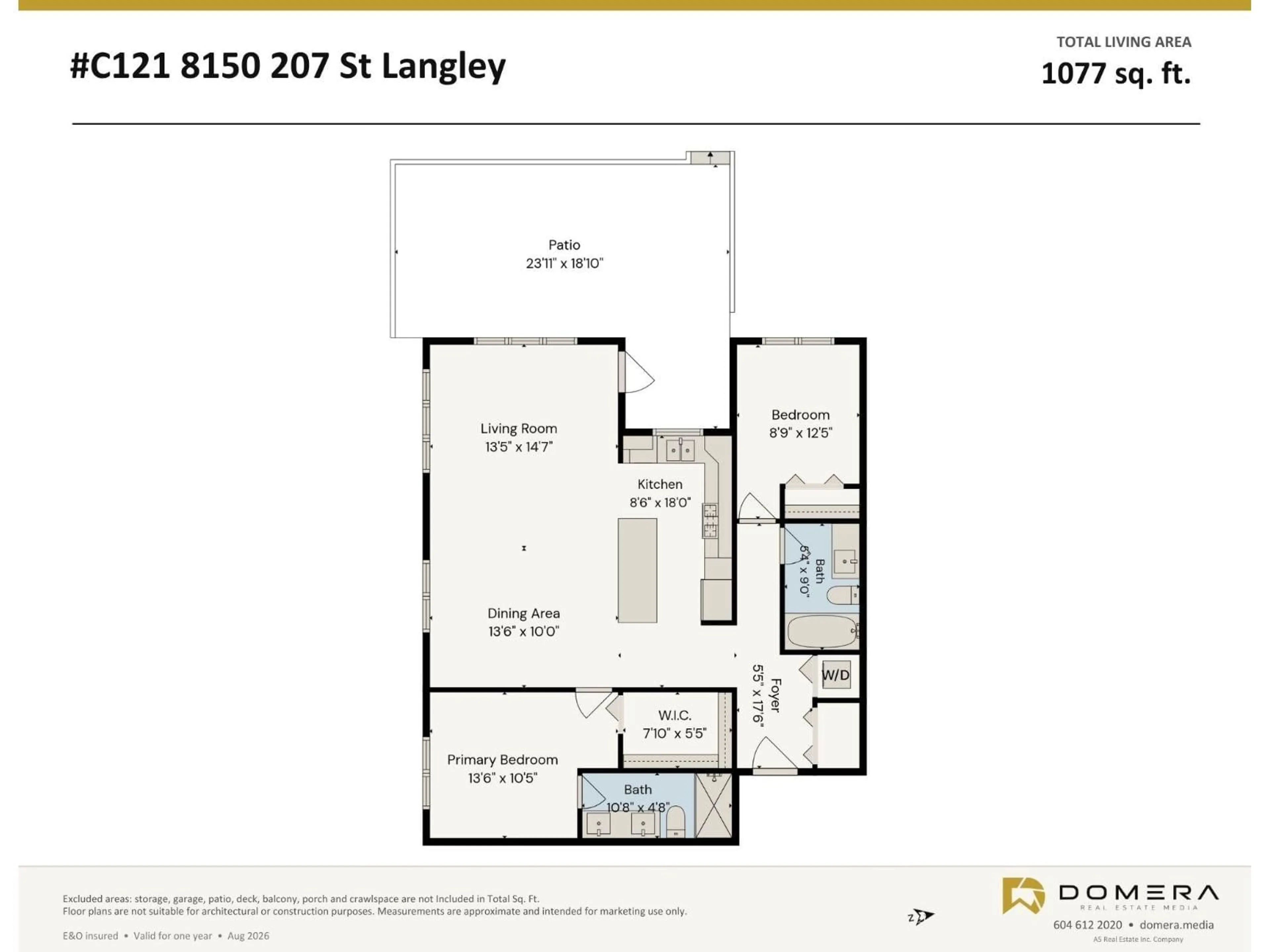 Floor plan for C121 - 8150 207 STREET, Langley British Columbia V2Y4J4