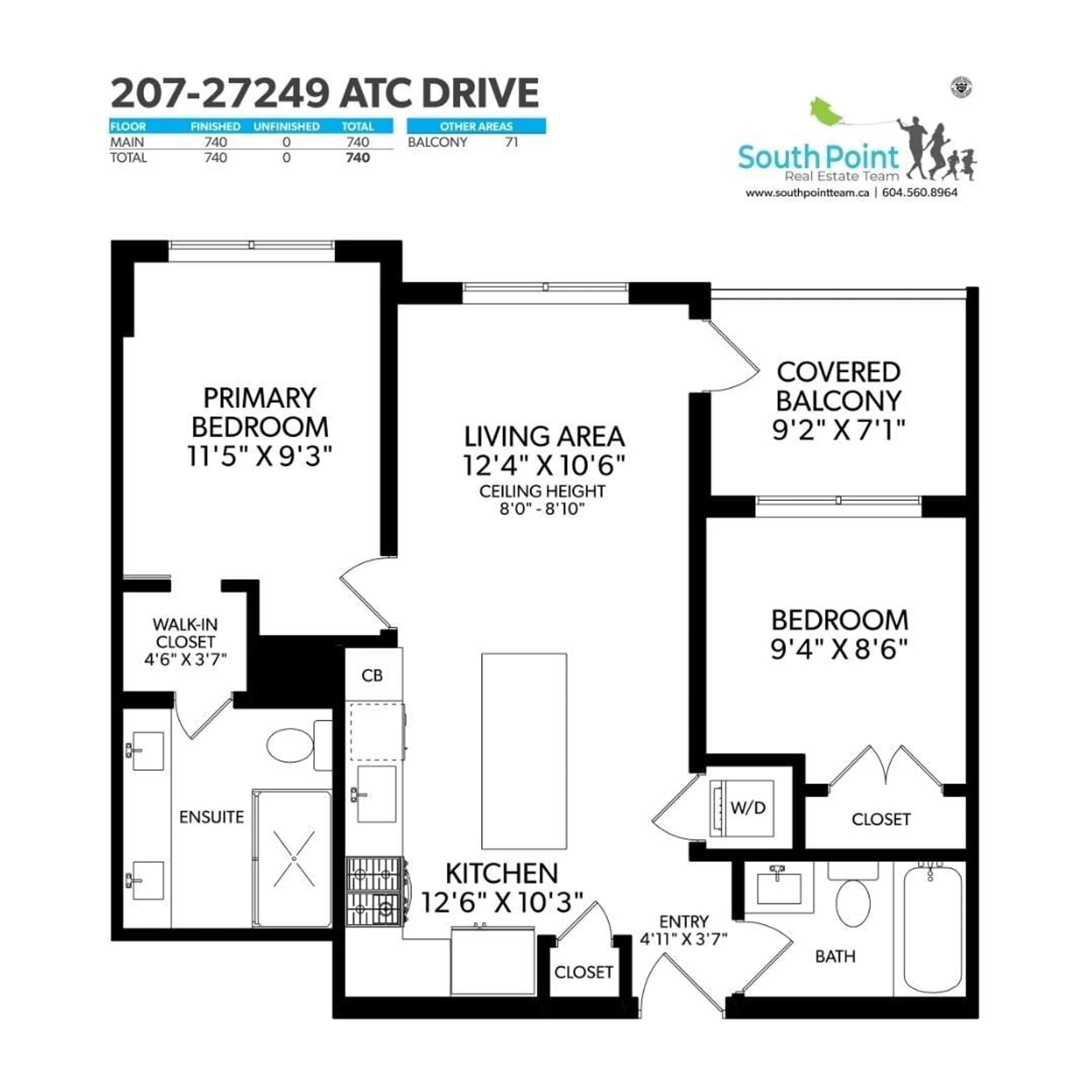 Floor plan for 207 - 27249 ALDERGROVE TOWN CENTRE DRIVE, Langley British Columbia V4W0E4