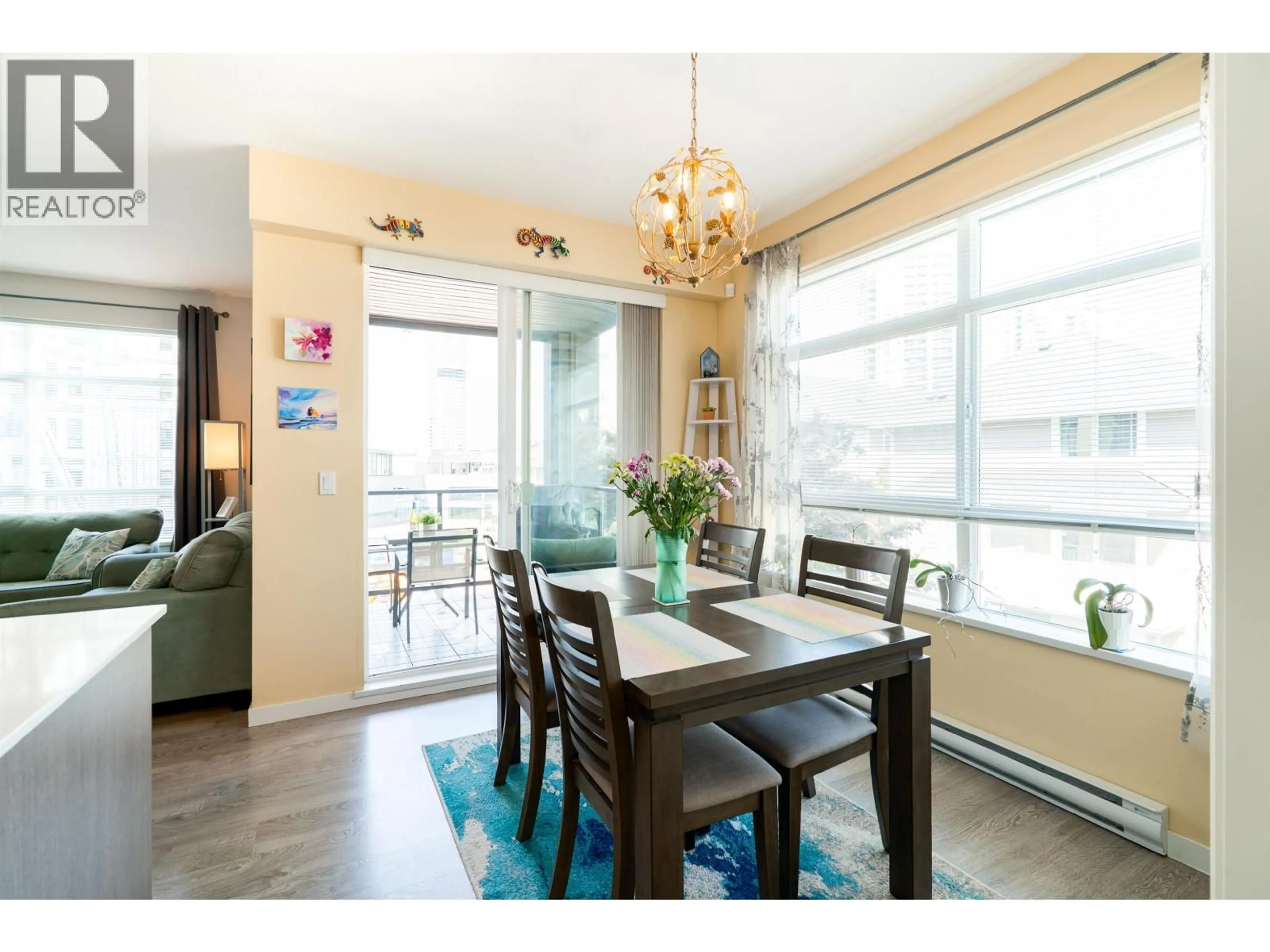 Dining room, wood/laminate floor for 215 - 617 SMITH AVENUE, Coquitlam British Columbia V3J0C3