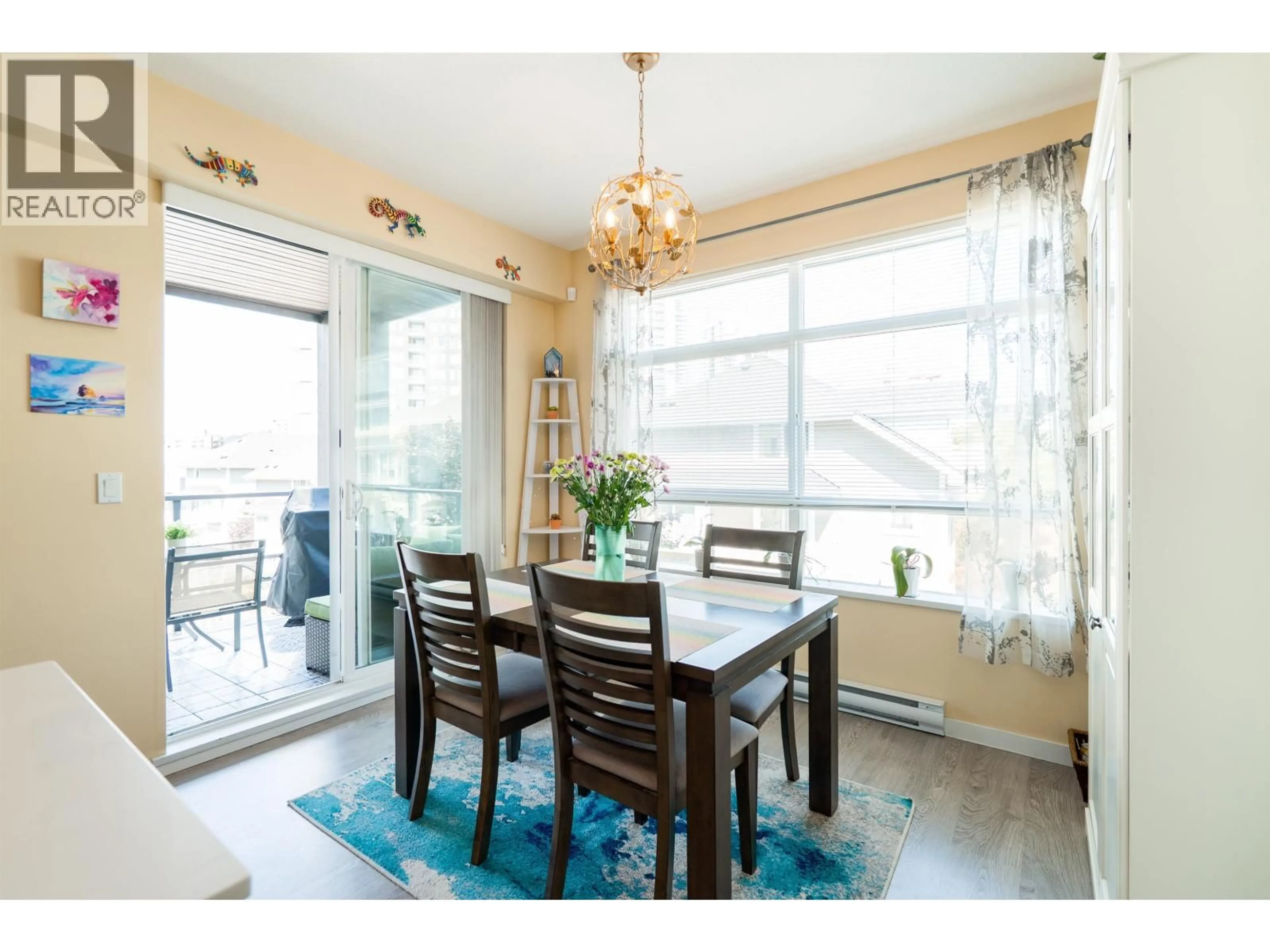 Dining room, wood/laminate floor for 215 - 617 SMITH AVENUE, Coquitlam British Columbia V3J0C3