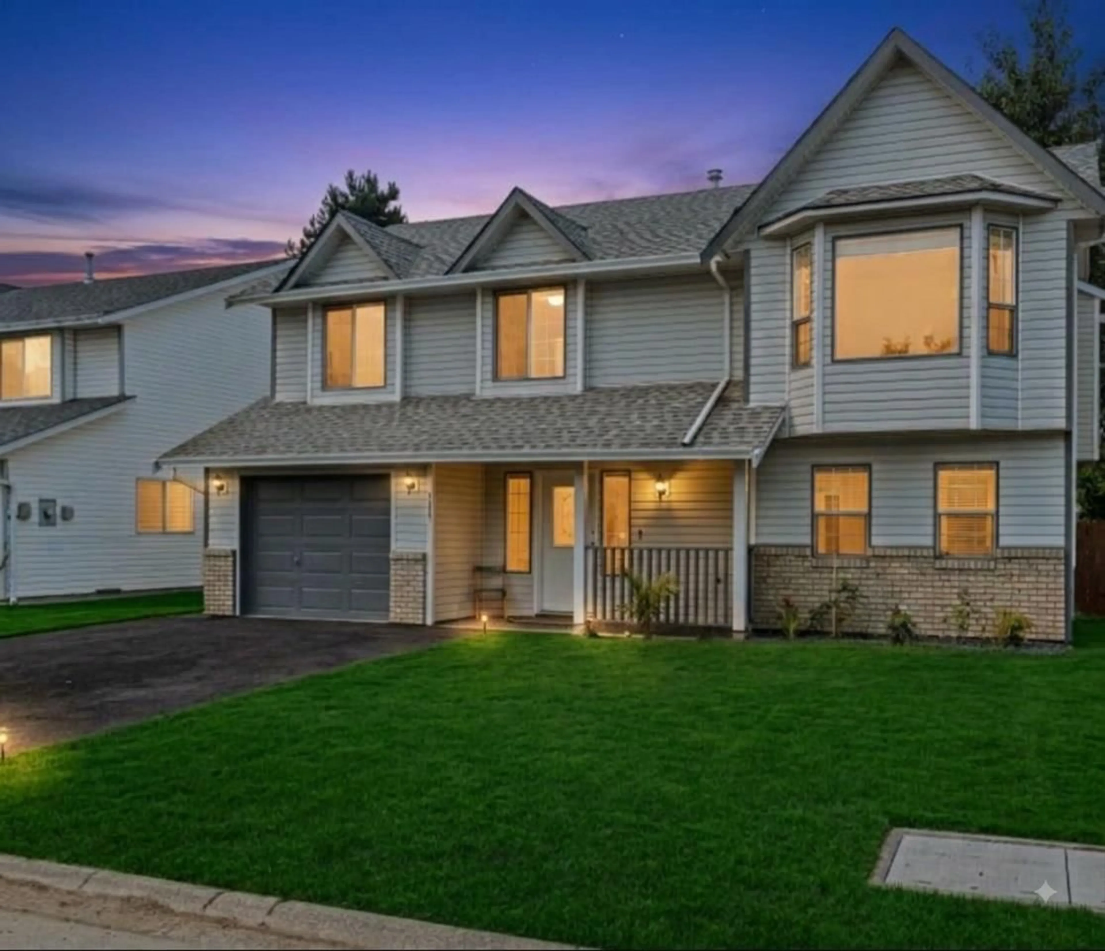 Home with vinyl exterior material, street for 7487 GARNET DRIVE, Chilliwack British Columbia V2R3B1