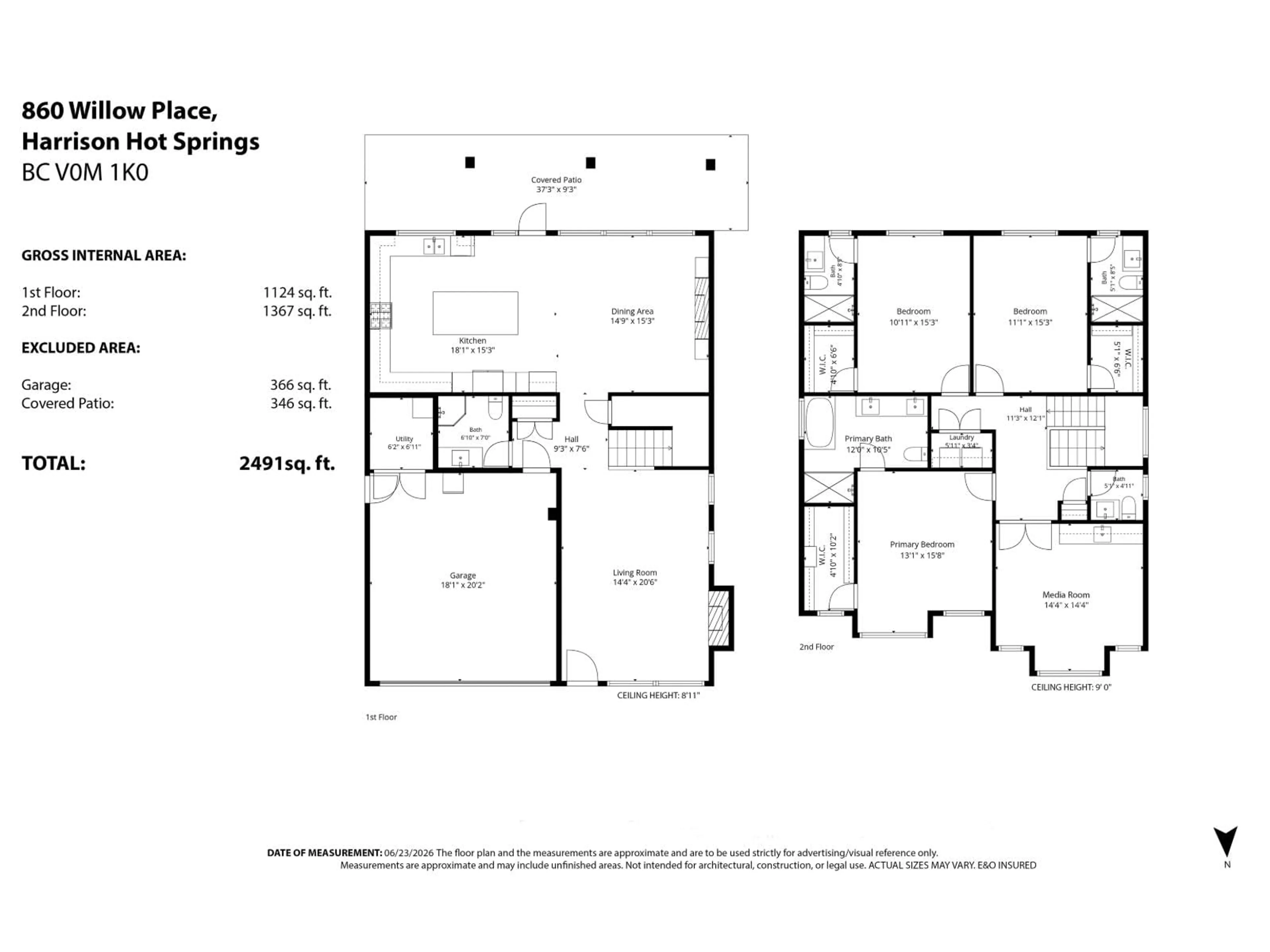 Floor plan for 860 WILLOW PLACE, Harrison Hot Springs British Columbia V0M1K0