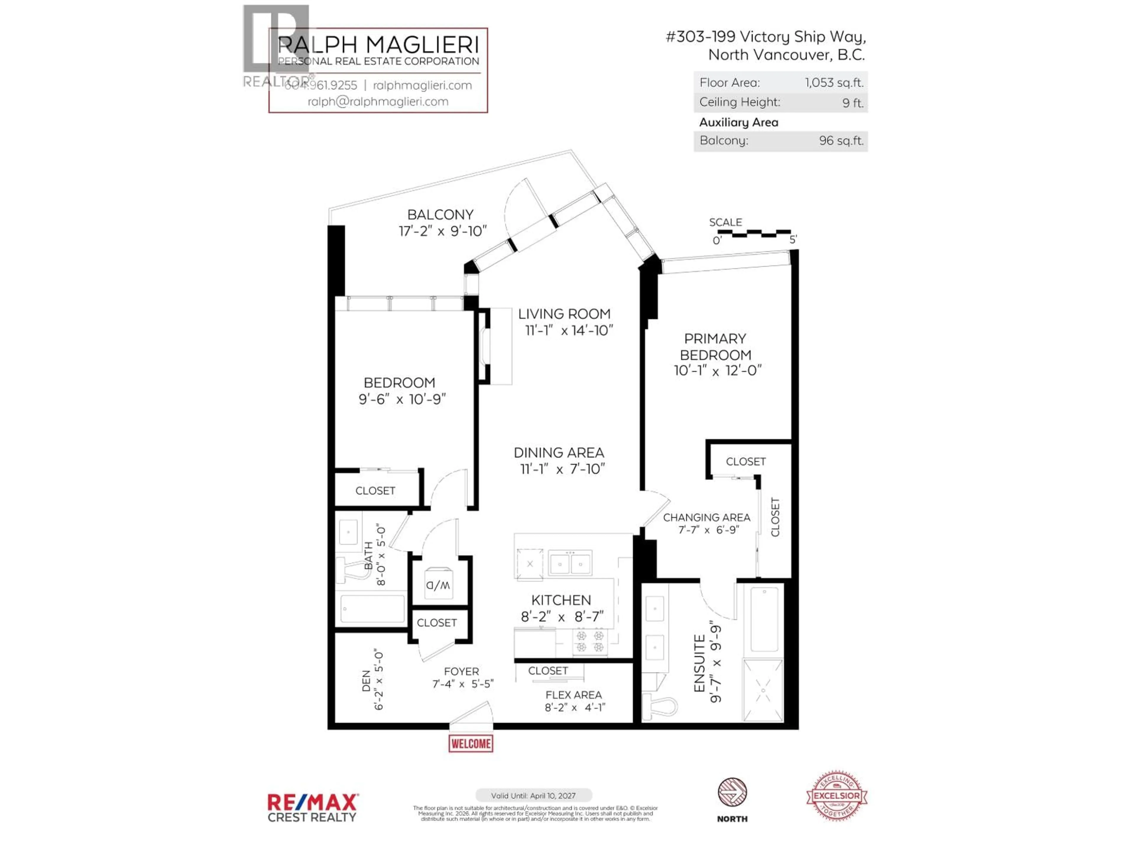 Floor plan for 303 - 199 VICTORY SHIP WAY, North Vancouver British Columbia V7L0E2