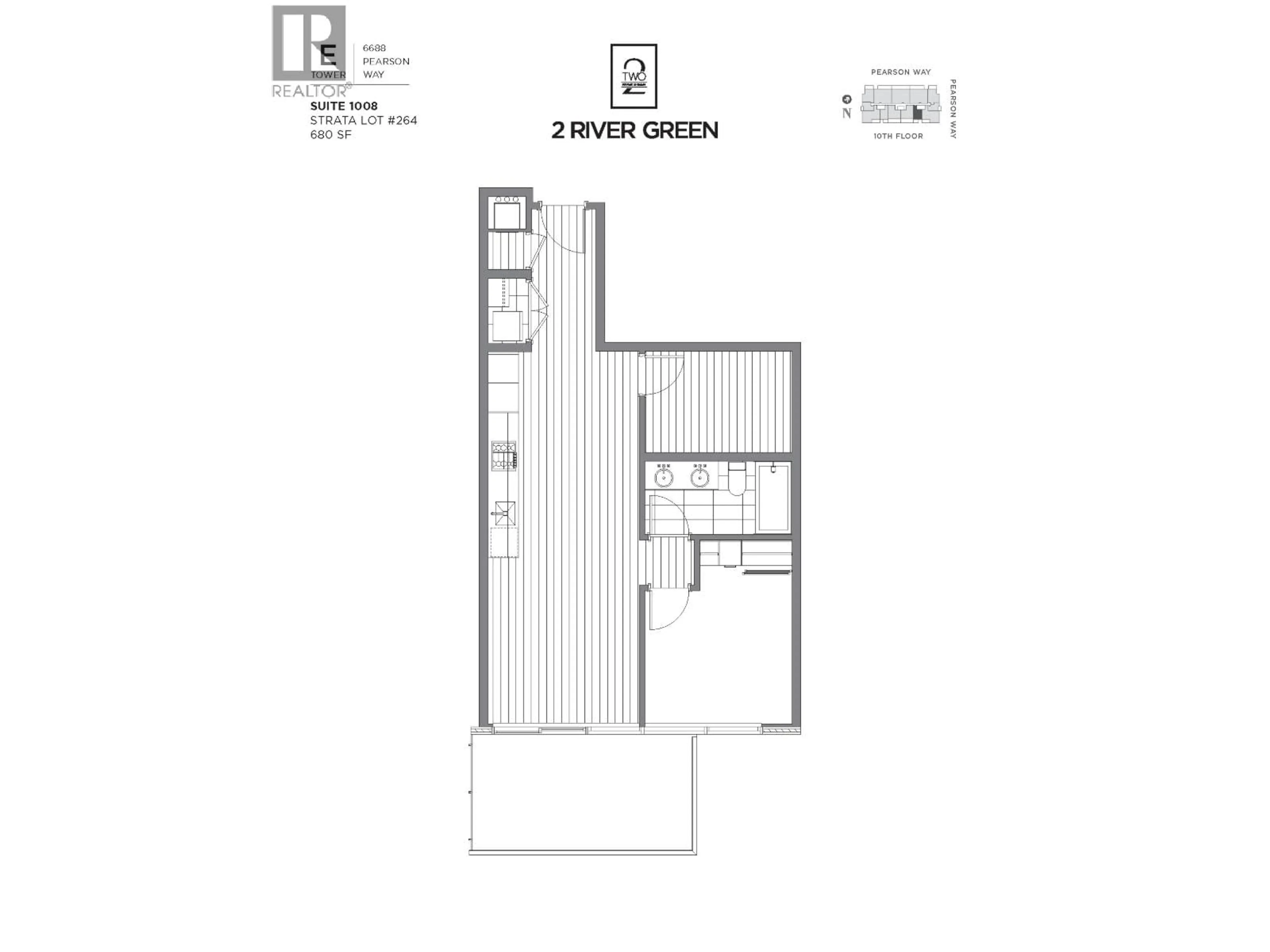 Floor plan for 1008 - 6688 PEARSON WAY, Richmond British Columbia V7C0E5