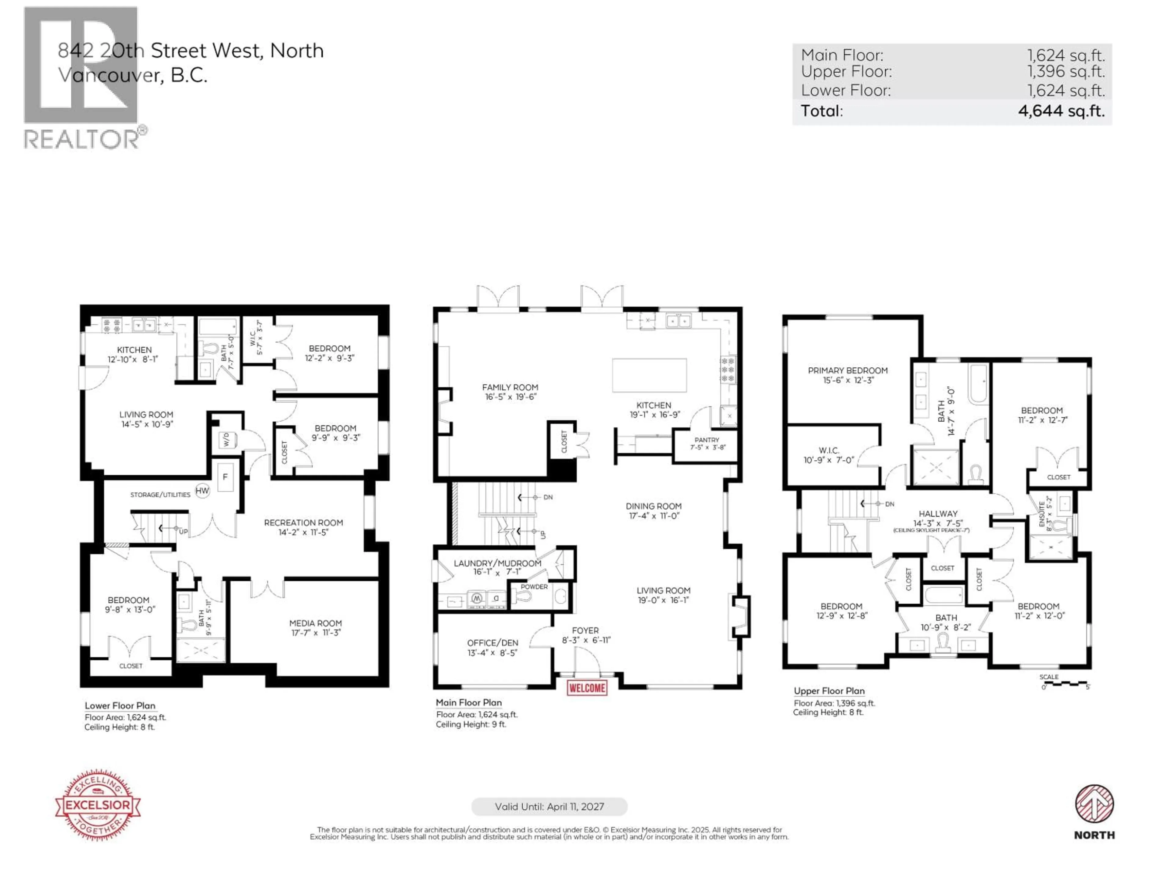 Floor plan for 842 20TH STREET, North Vancouver British Columbia V7P2B4