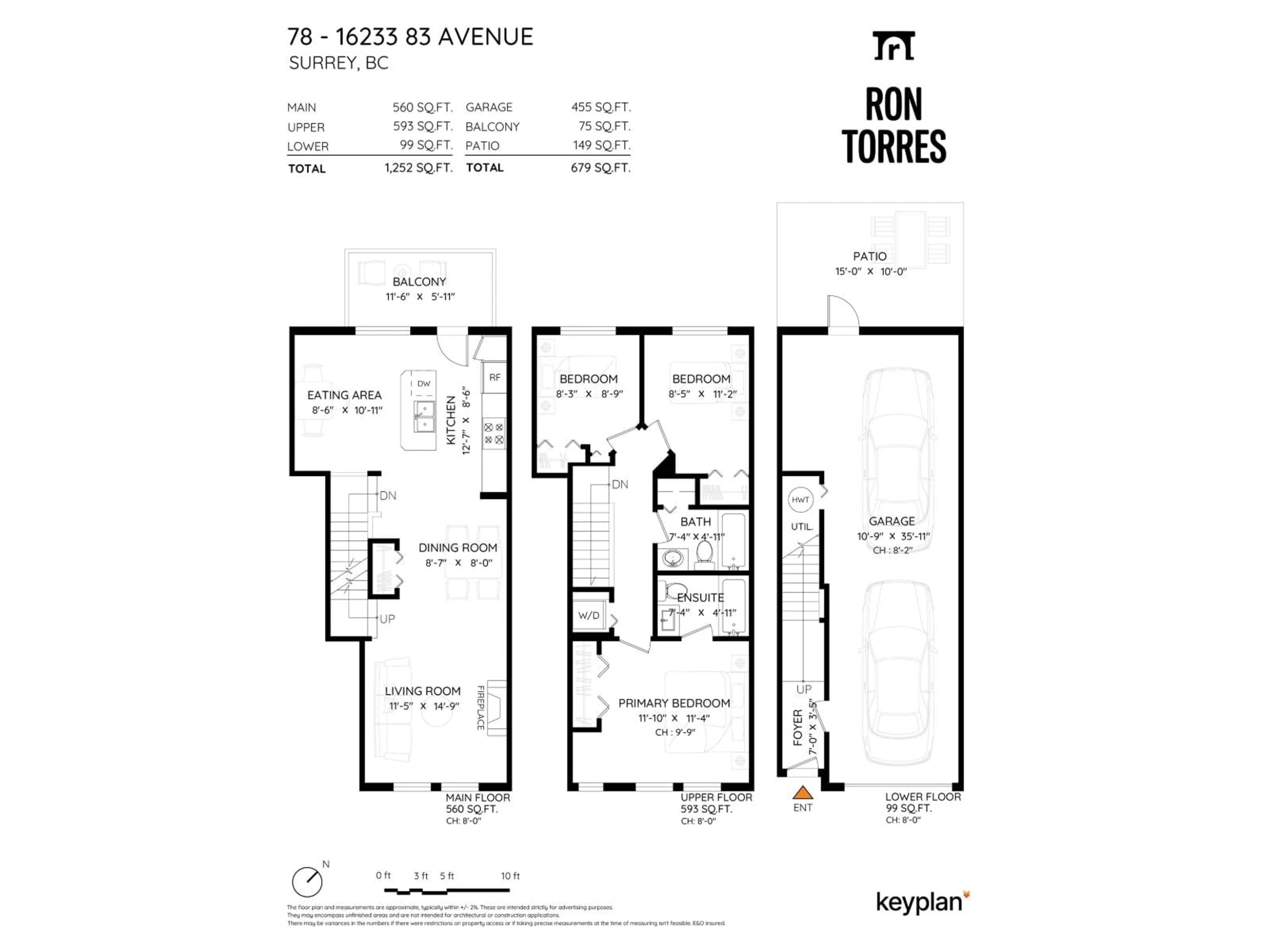 Floor plan for 78 - 16233 83 AVENUE, Surrey British Columbia V4N0Z3