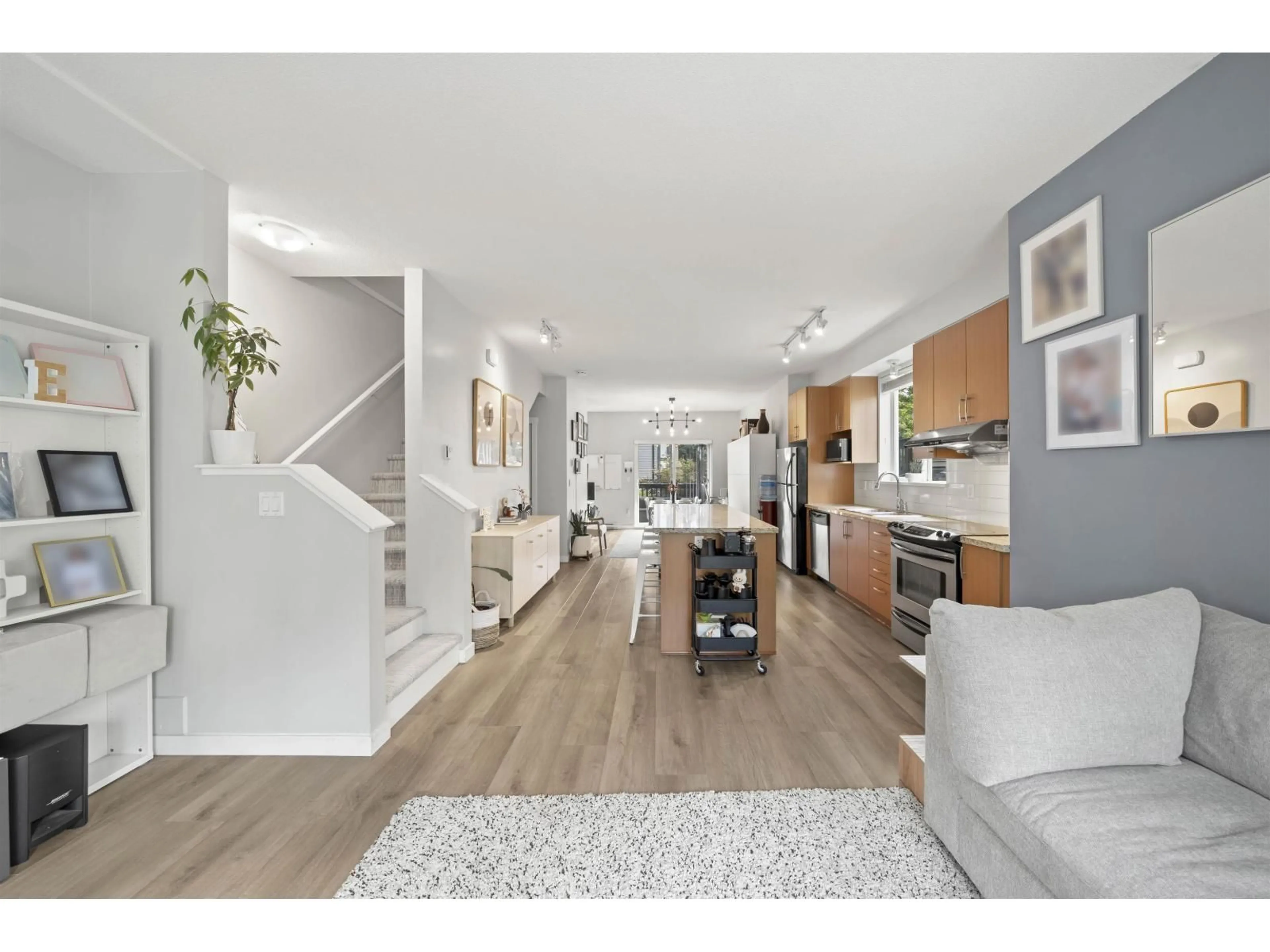 Open concept kitchen, wood/laminate floor for 63 - 8385 DELSOM WAY, Delta British Columbia V4C0A3