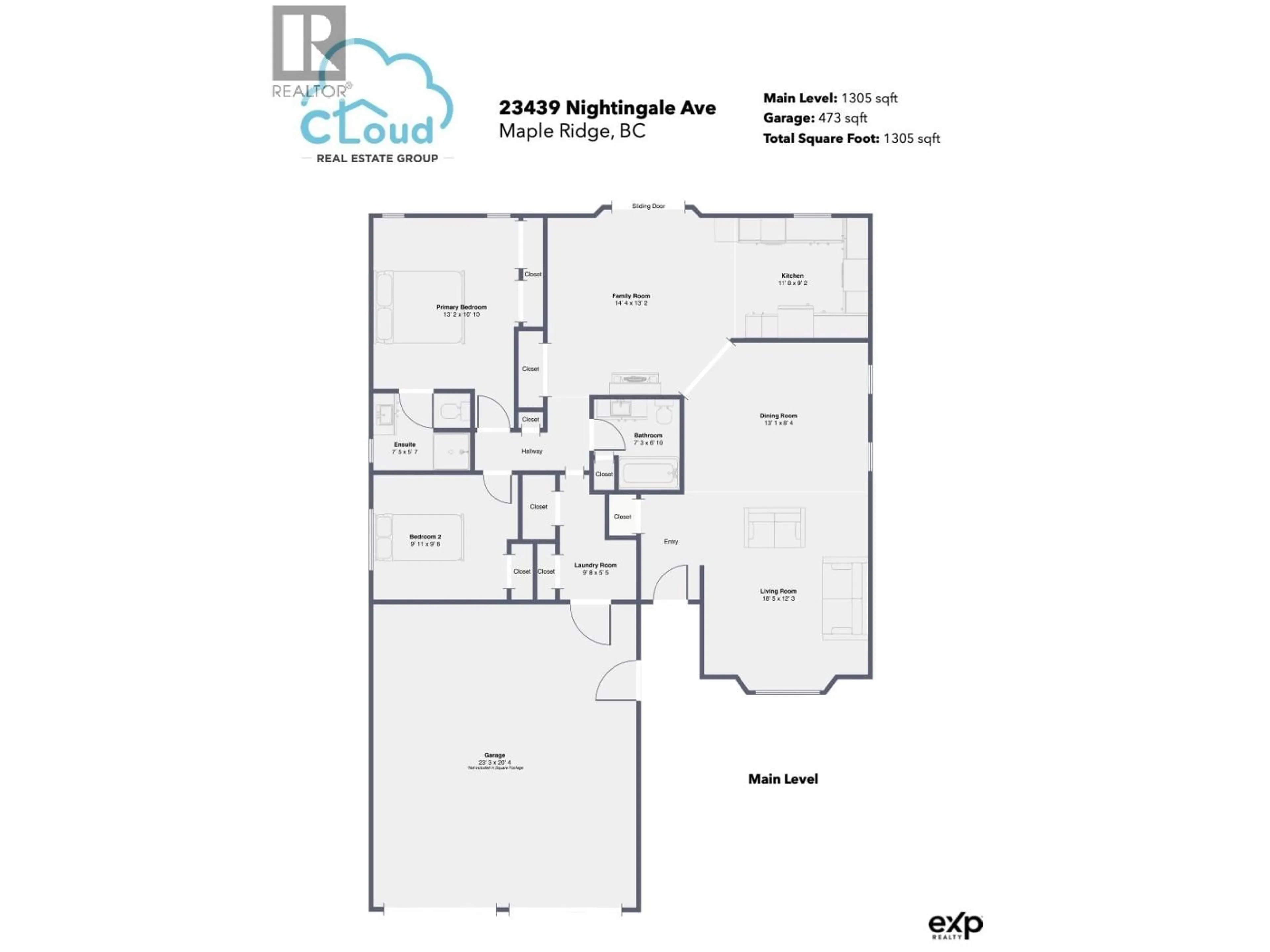 Floor plan for 23439 NIGHTINGALE AVENUE, Maple Ridge British Columbia V2X9M2