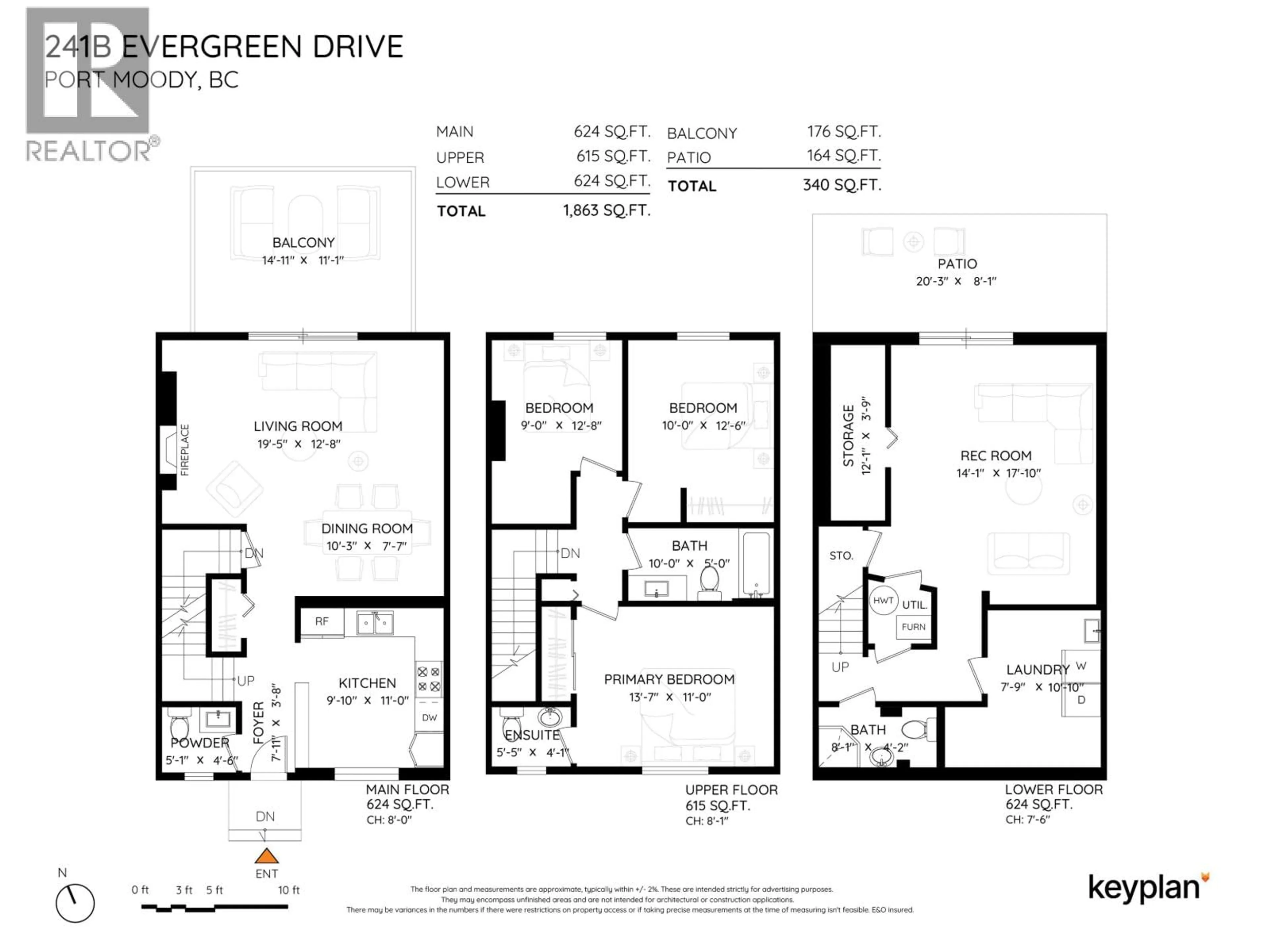 Floor plan for 241B EVERGREEN DRIVE, Port Moody British Columbia V3H1S1
