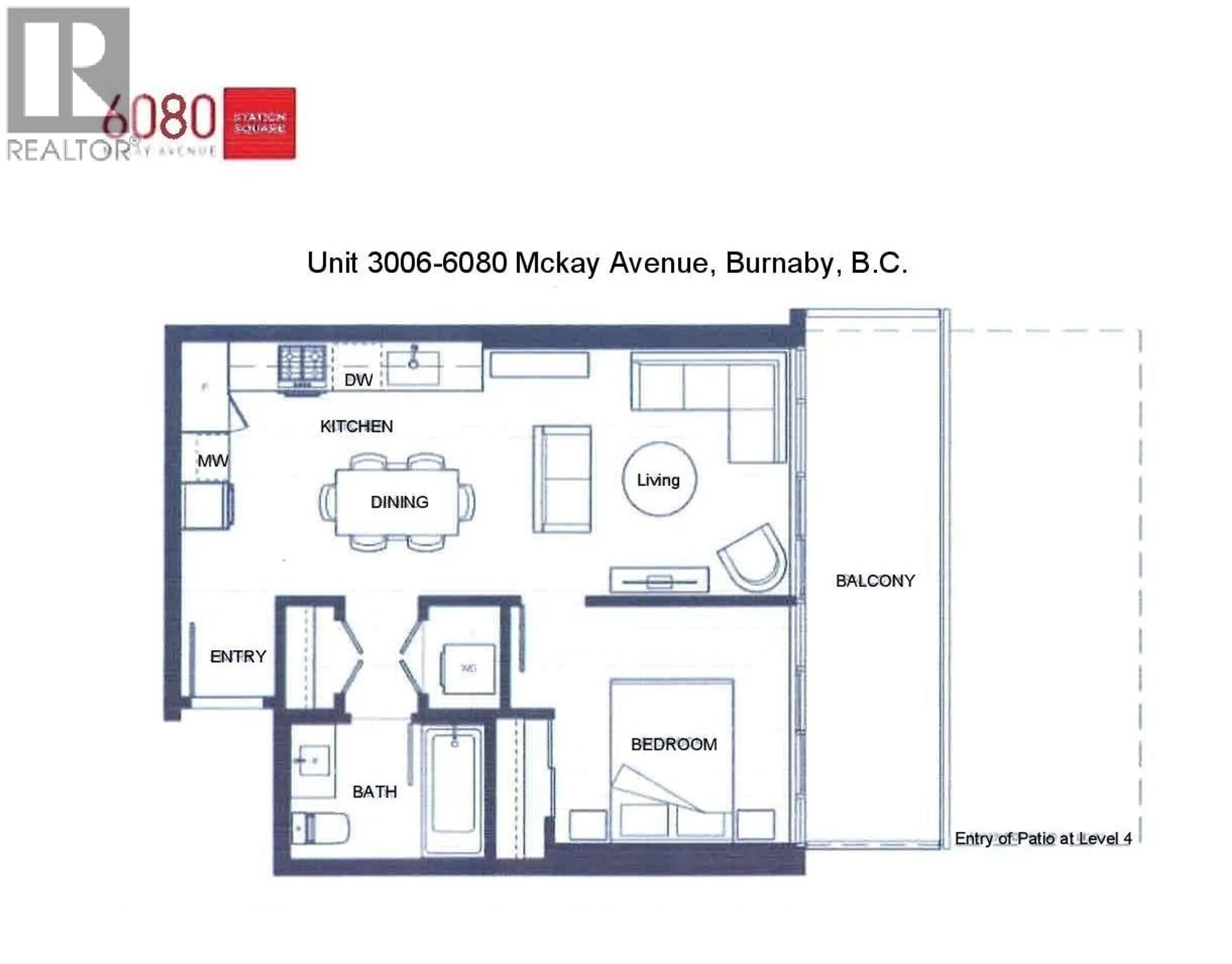 Floor plan for 3006 - 6080 MCKAY AVENUE, Burnaby British Columbia V5H0J4