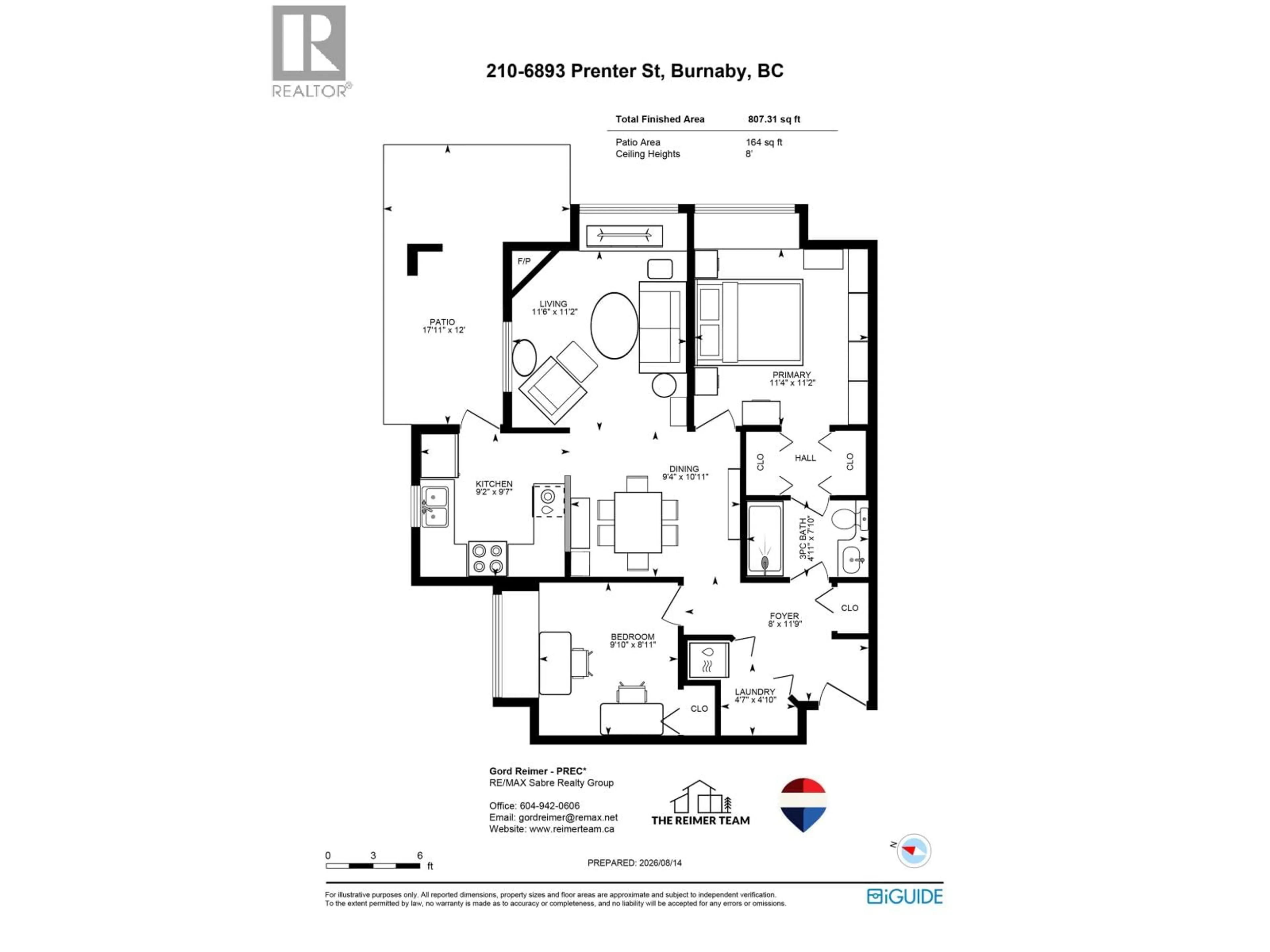 Floor plan for 210 - 6893 PRENTER STREET, Burnaby British Columbia V5E4L3
