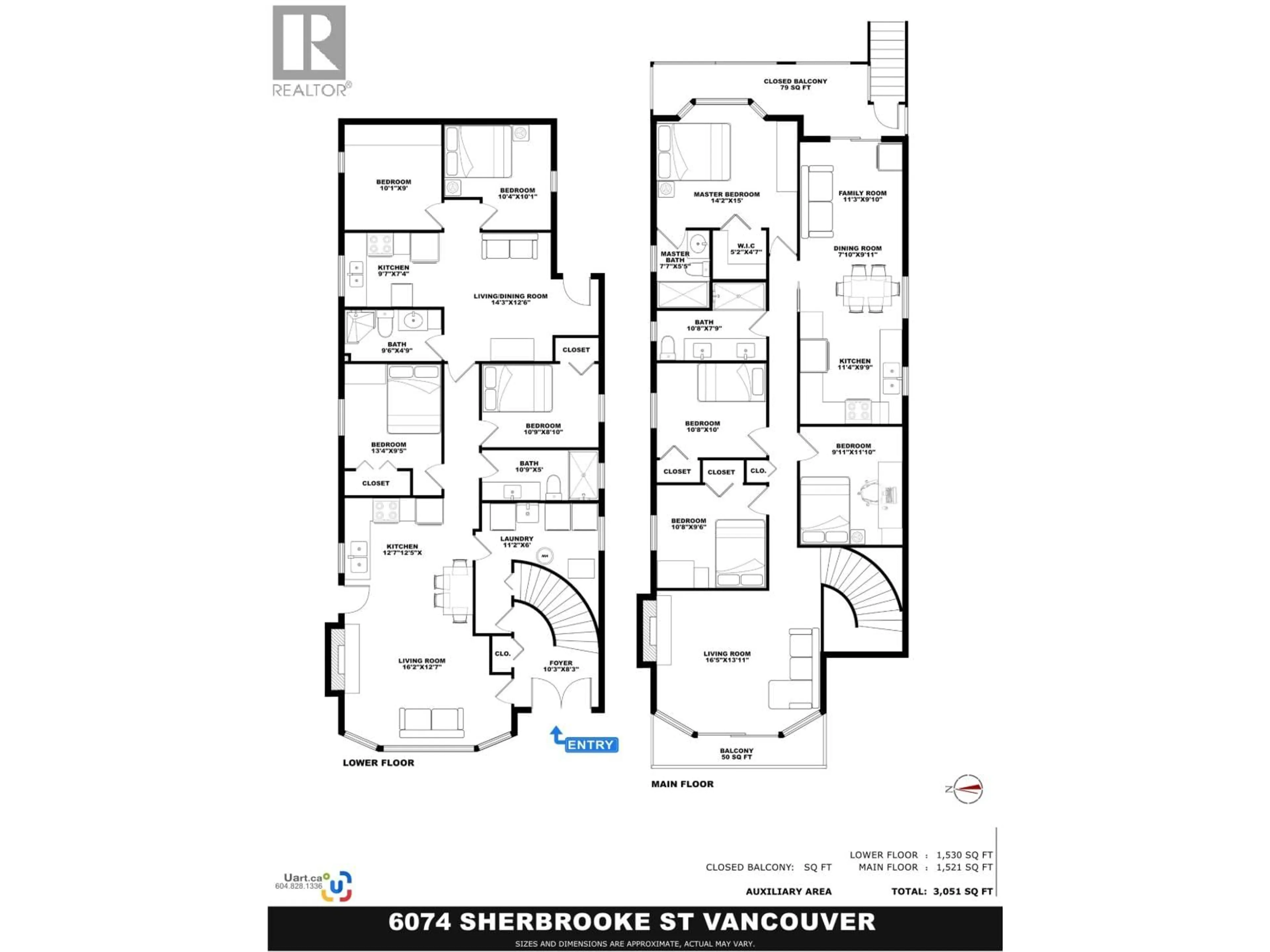 Floor plan for 6074 SHERBROOKE STREET, Vancouver British Columbia V5W3N2