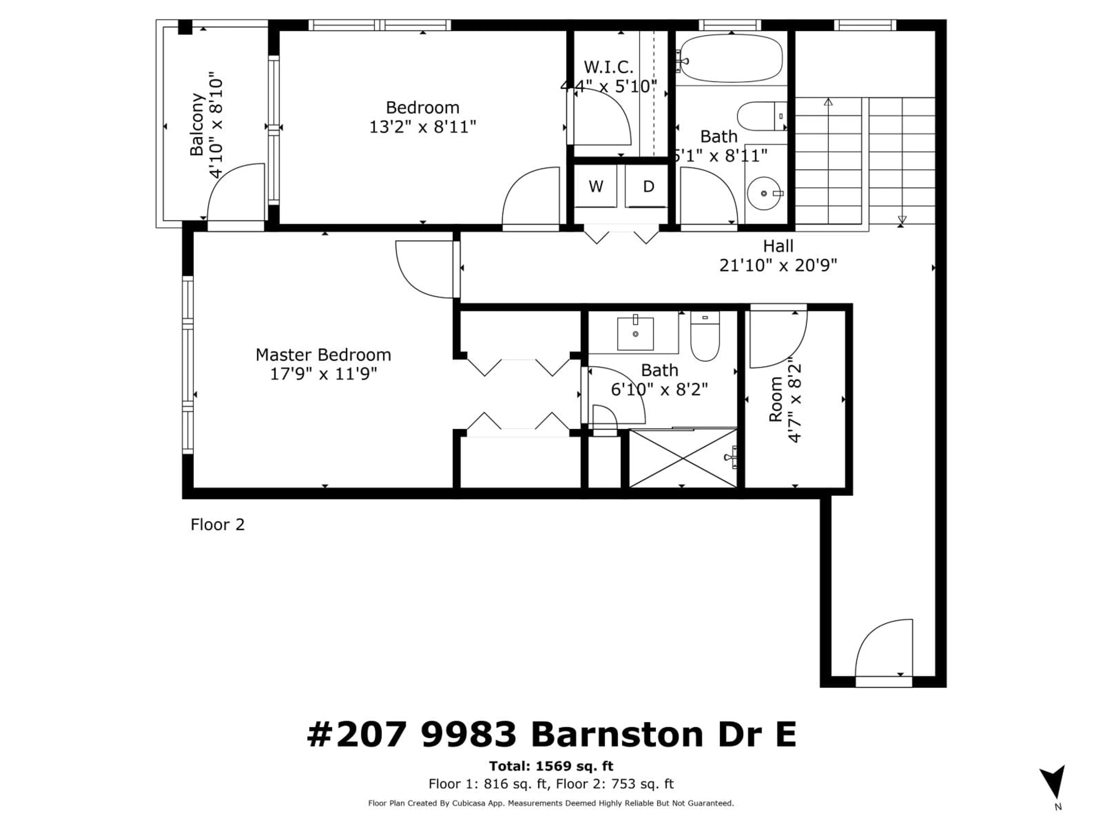 Floor plan for 207 - 9983 BARNSTON DRIVE EAST, Surrey British Columbia V4N6T3