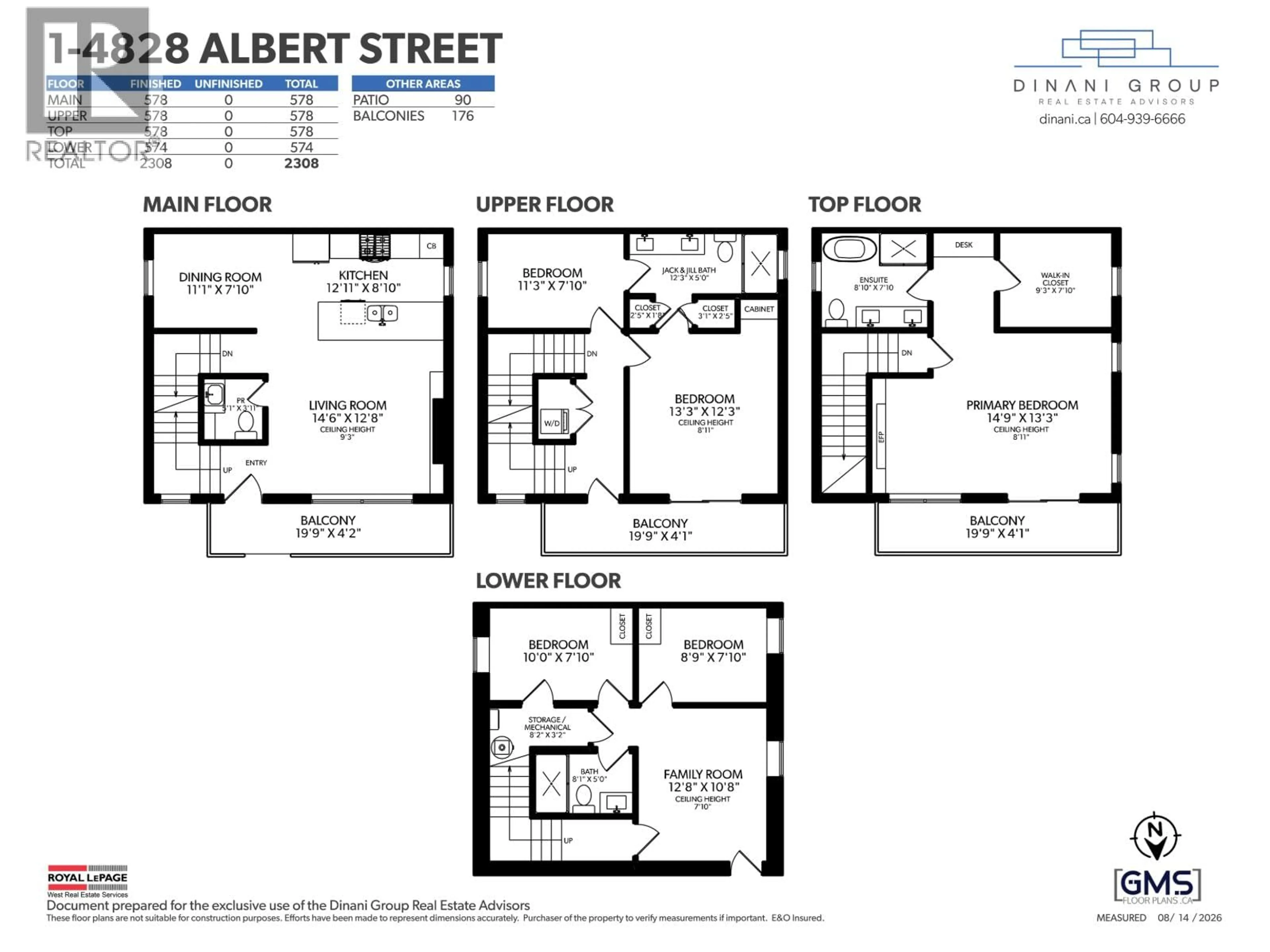 Floor plan for 1 - 4828 ALBERT STREET, Burnaby British Columbia V5C2H3