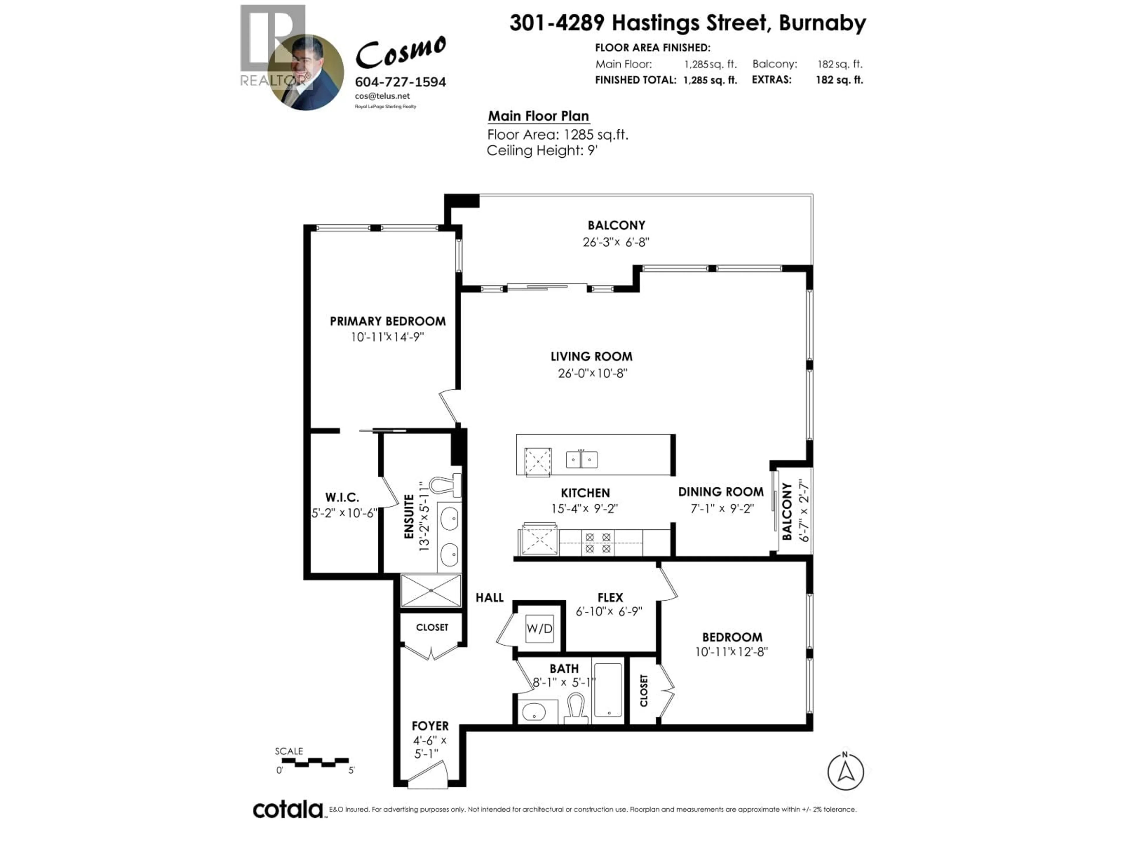 Floor plan for 301 - 4289 HASTINGS STREET, Burnaby British Columbia V5C0K9