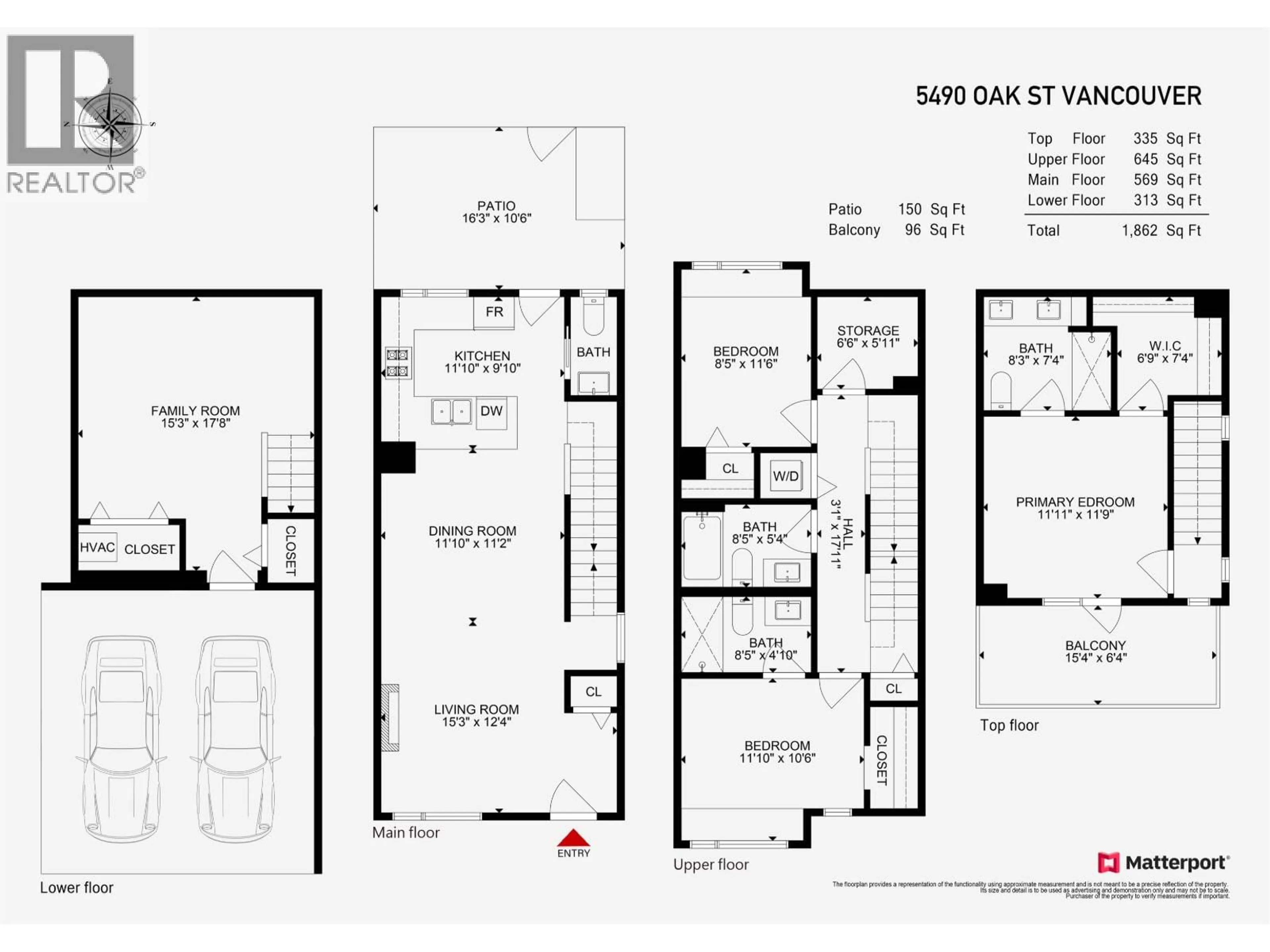 Floor plan for 5490 OAK STREET, Vancouver British Columbia V6M2V6